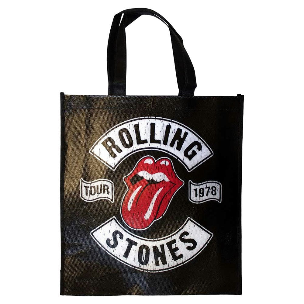 Paradiso Clothing Black The Rolling Stones Tour 78 Eco Shopper Bag