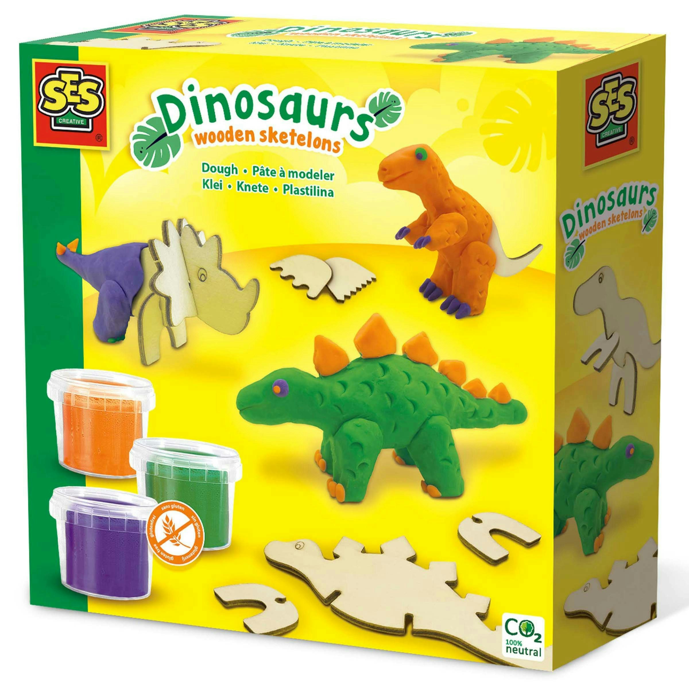 Ses Creative Dough - Dinosaurs Wooden Skeletons