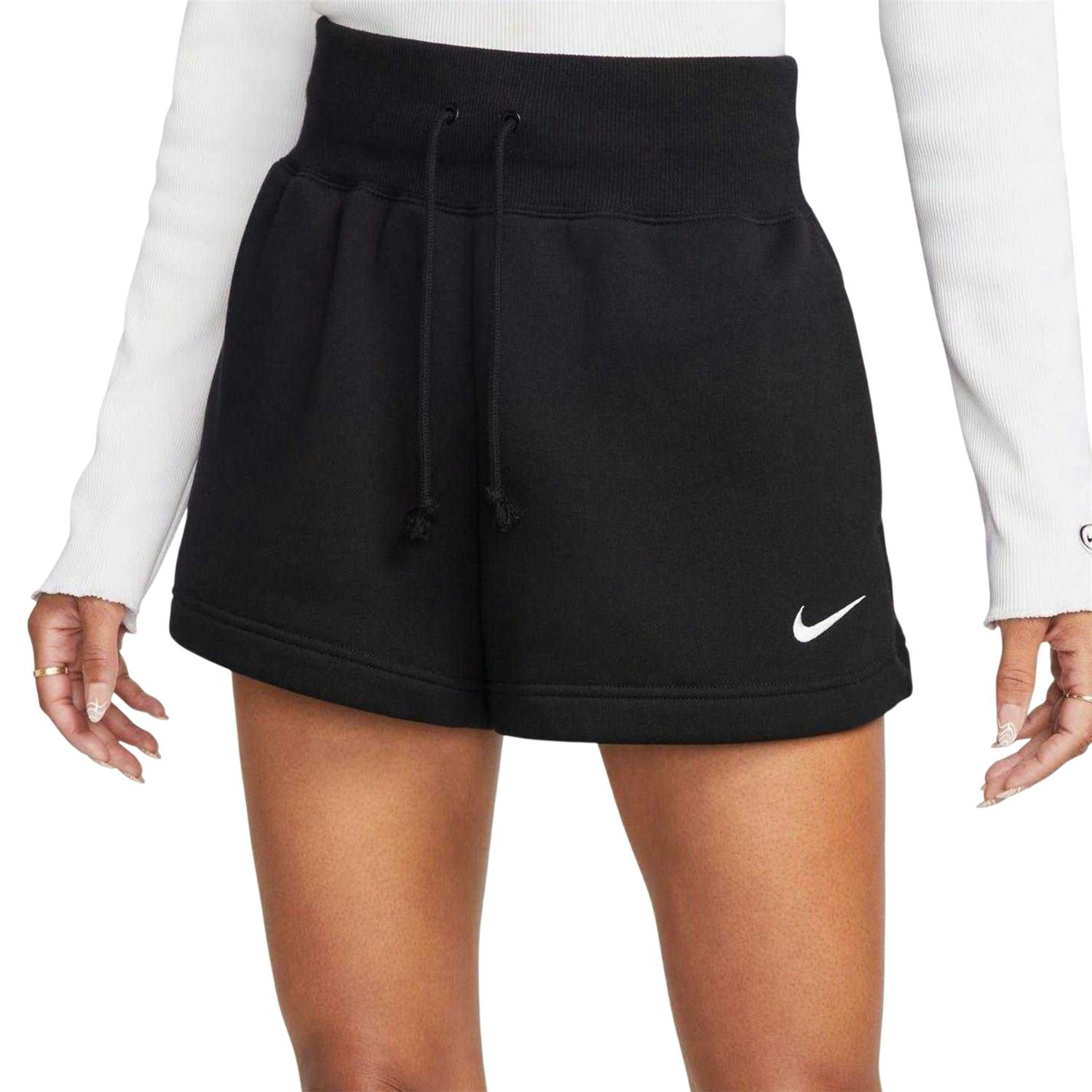 Nike Women's Black Sportswear Essential Shorts - 8 Uk - 100% Cotton