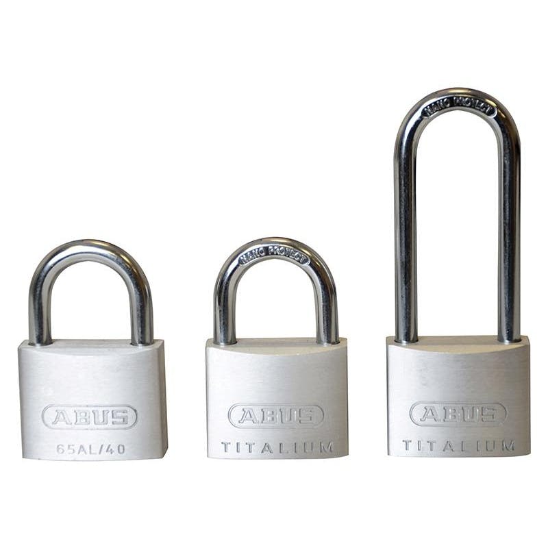 Rackhams 64Ti Series Titalium Padlock - 40Mm X 63Mm Shackle Triple Pack - Multi Colour