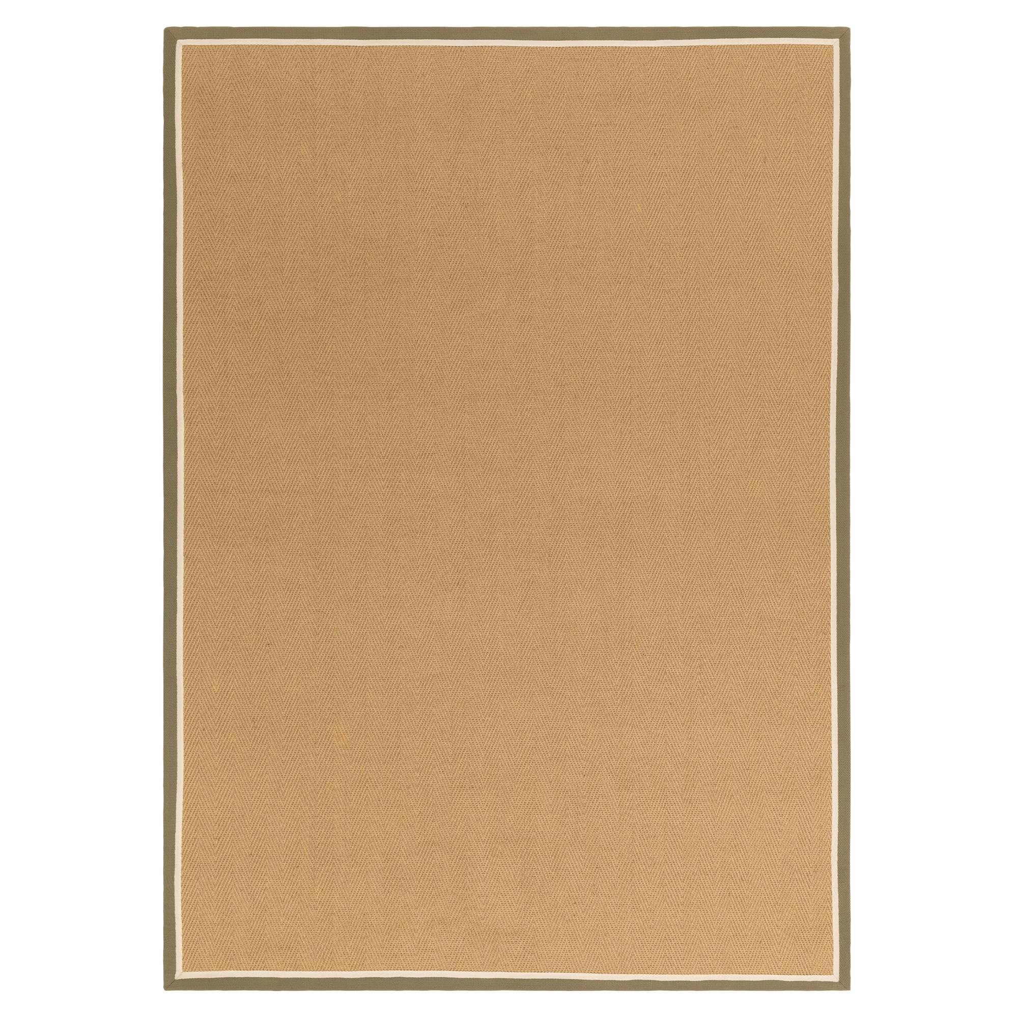 Asiatic White Bordo Herringbone Jute Khaki Rug - 120X170cm