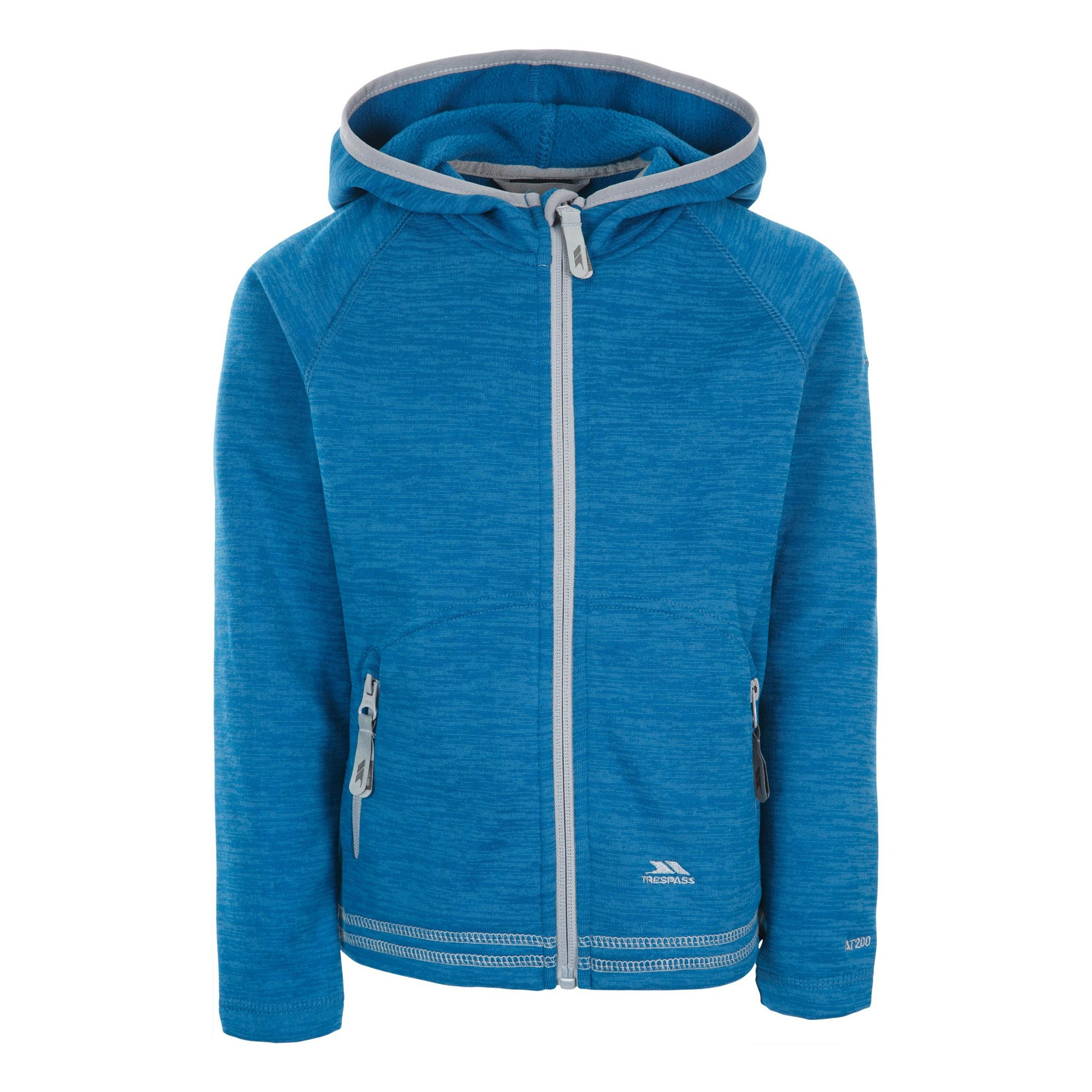 Trespass Girls Blue Childrens Goodness Full Zip Hooded Fleece Jacket - Cosmic - Cosmic - Size 5-6 Years