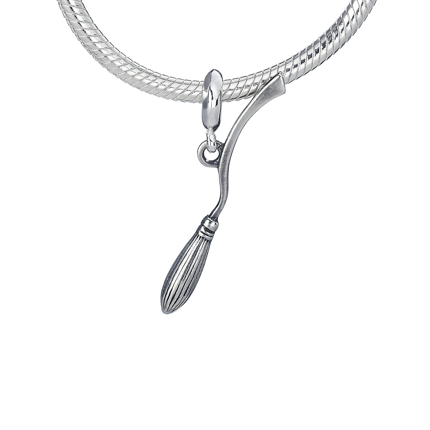 The Carat Shop Silver Harry Potter Sterling Broomstick Slider Charm