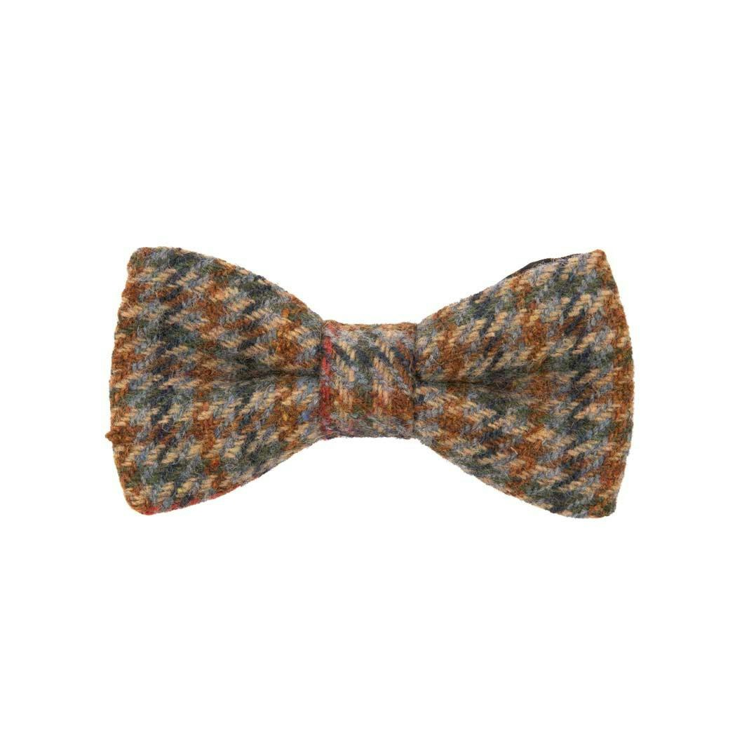 Heritage Traditions Tweed Box Check Bow Tie - Petrol Rust