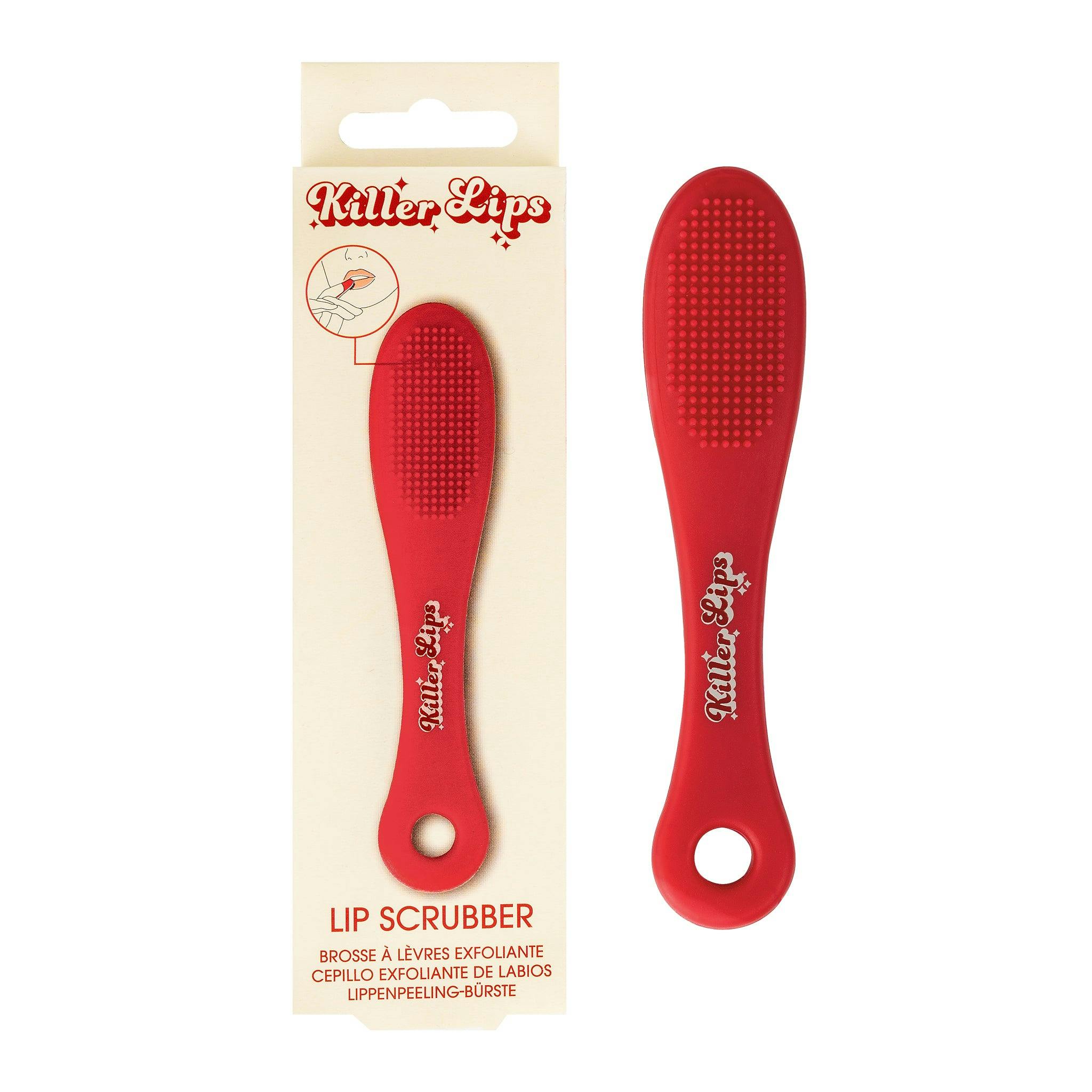 KILLER LIPS Invogue Lip Scrubber Wand - Red Silicone Bristles & Body - Lip Exfoliation Tool - Image 4