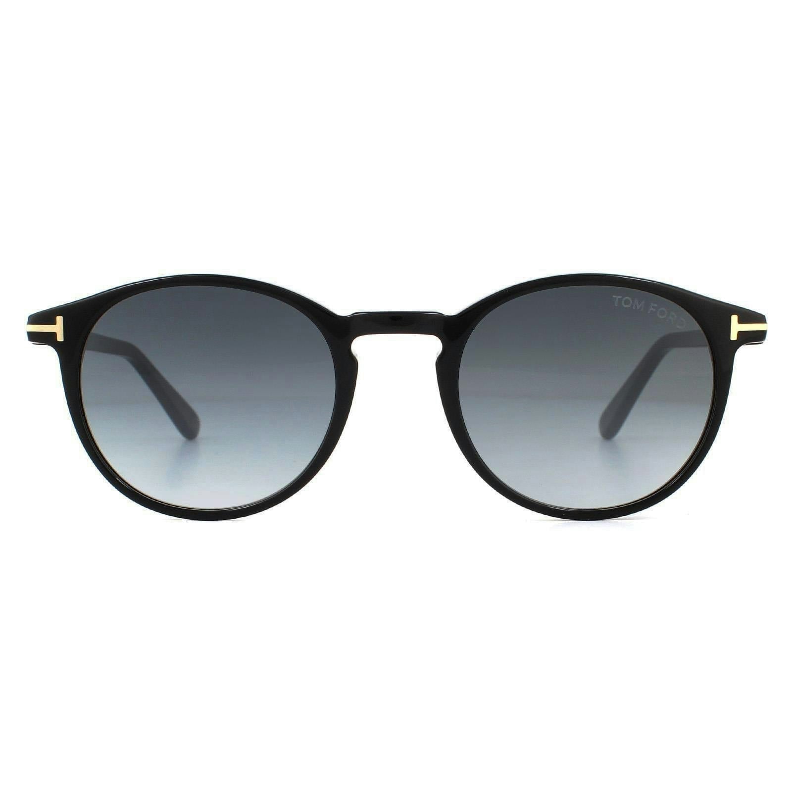 Tom Ford Black/Grey Ft0539 Andrea-02 01B Man Sunglasses Acetate Round Normal Shaded - Image 4