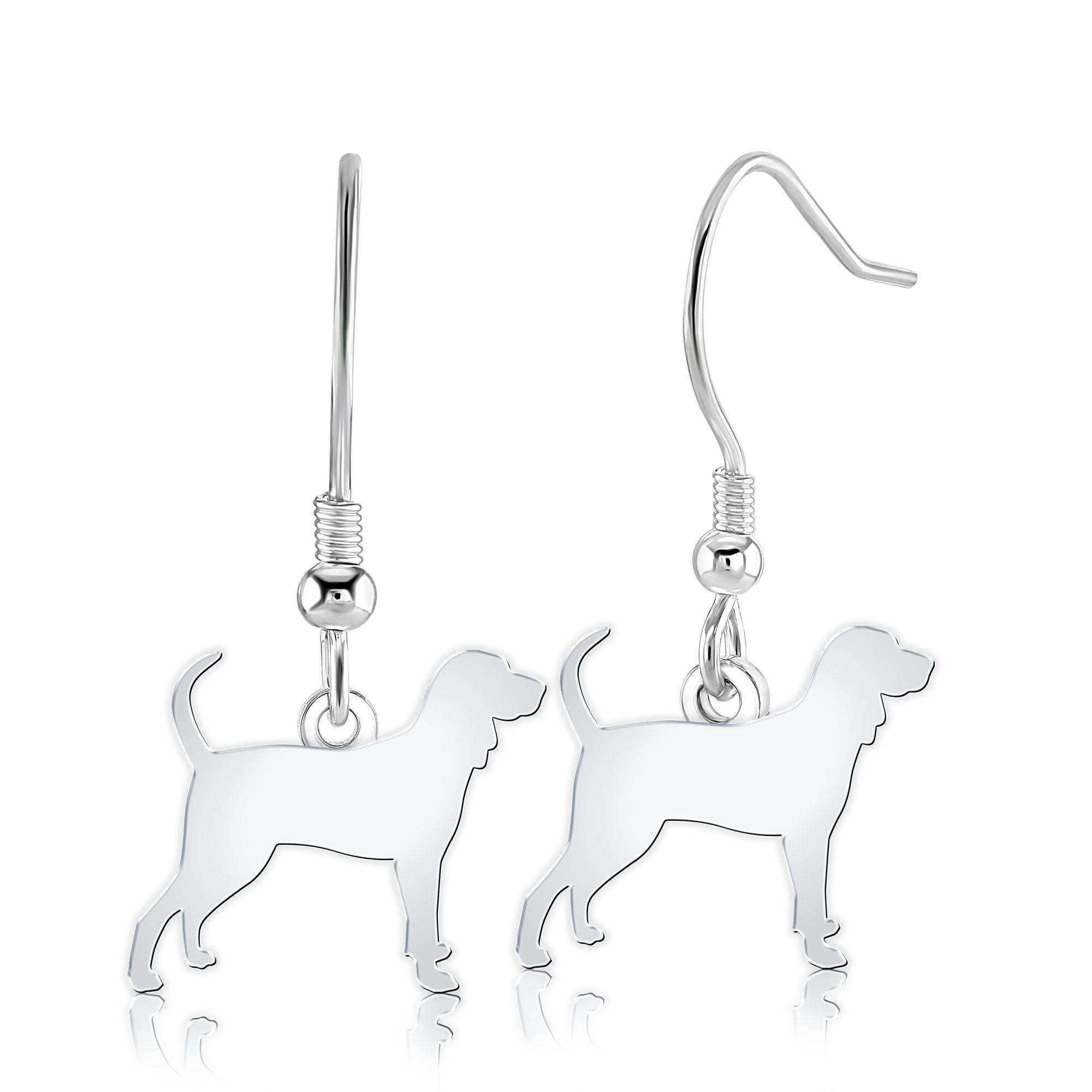 Mylee London Silver Coonhound Silhouette Earrings - Yes - Hook