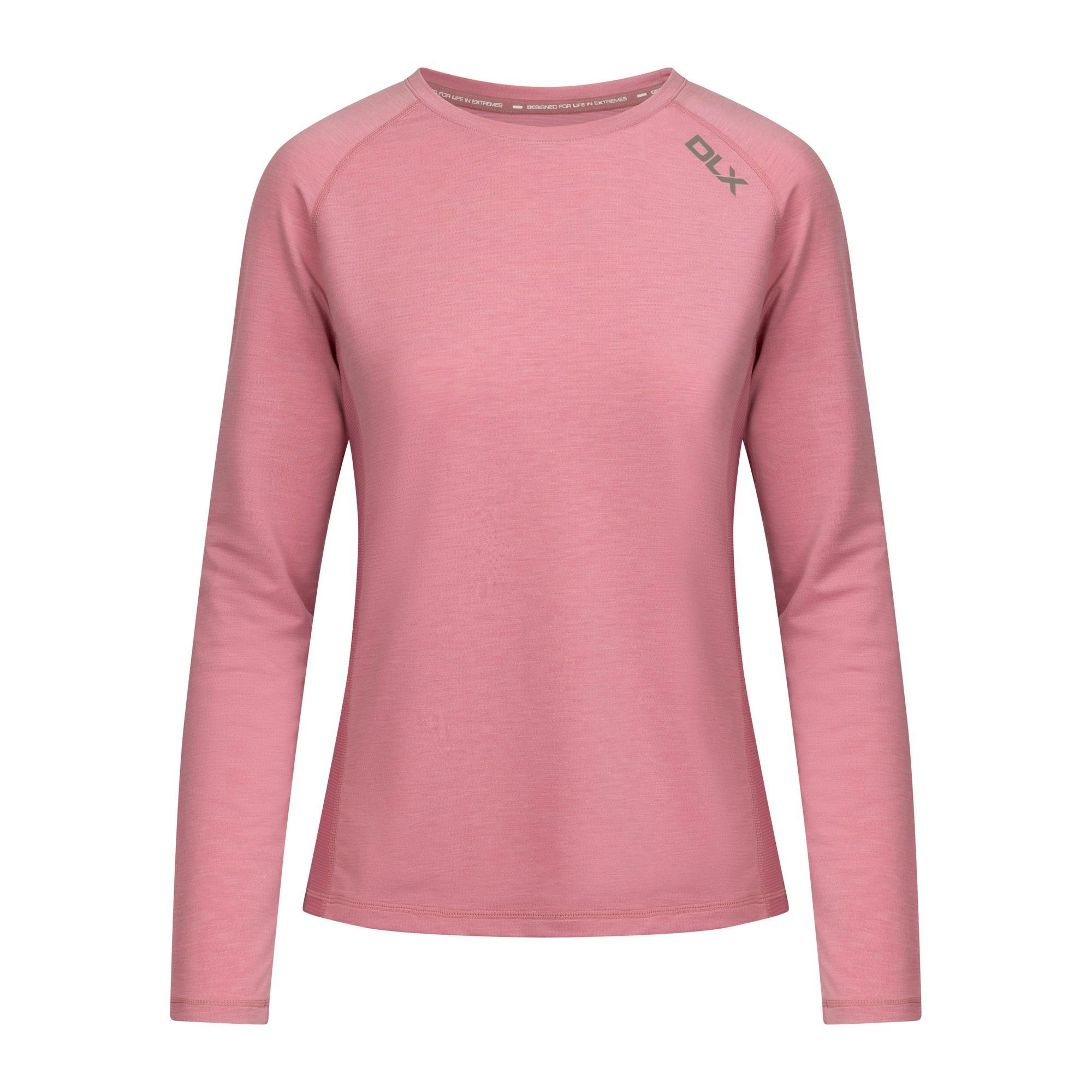Trespass Women's Pink Katherine Dlx Top - Haze Marl - M - Haze Marl - 80% Polyester/10% Lyocell/10% Elastane
