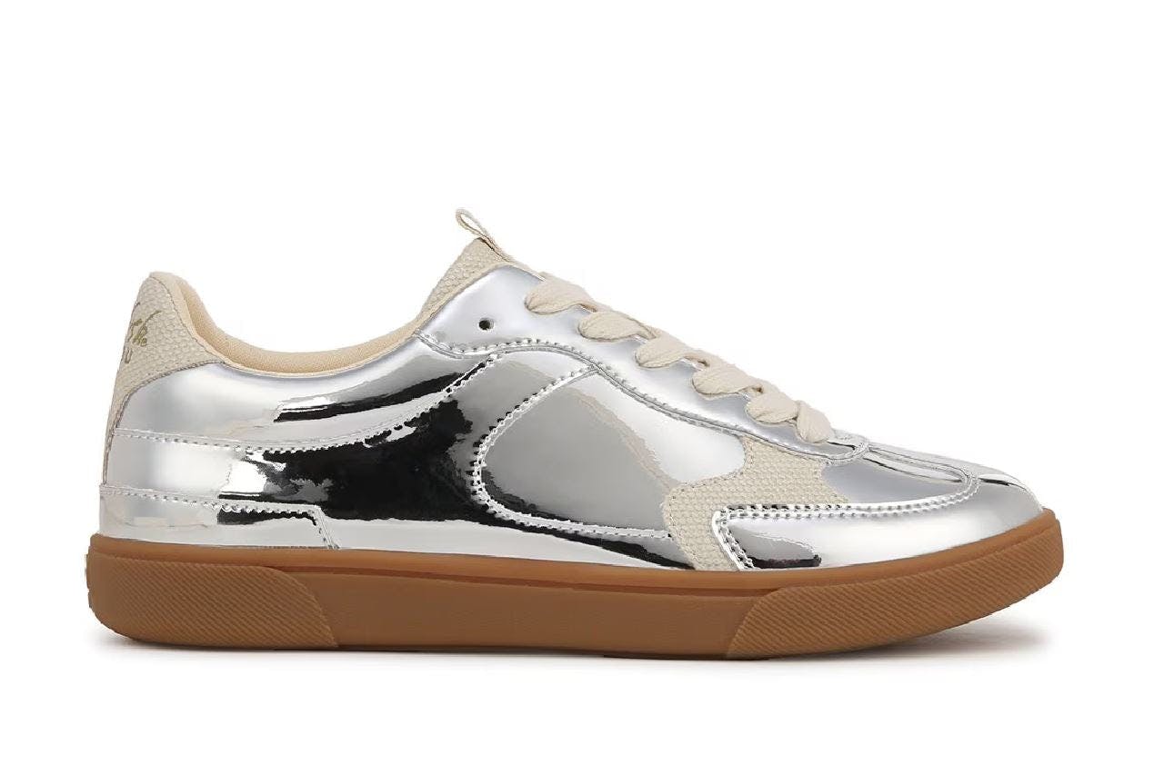 Blowfish Malibu Women's Silver Lace-Up Sneakers - Tastic - Uk 4 | Eu 36.5 | Us 6.5