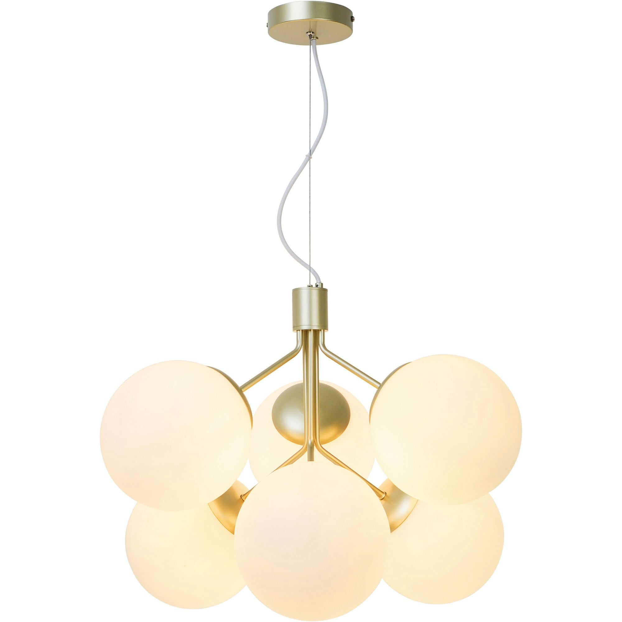 Rackhams Gold Ivona 6-Spot | Ceiling Pendant | Brass - Glass - 1