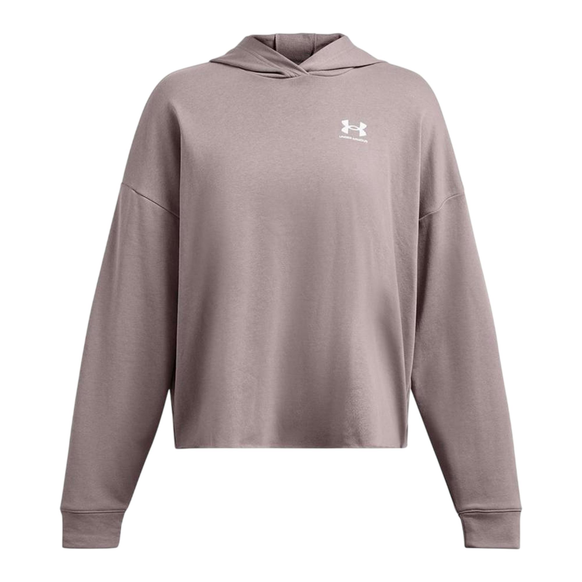Under Armour Women's Grey Rival Terrycloth Oversized Hoodie - 14 Uk - 100% Mixed