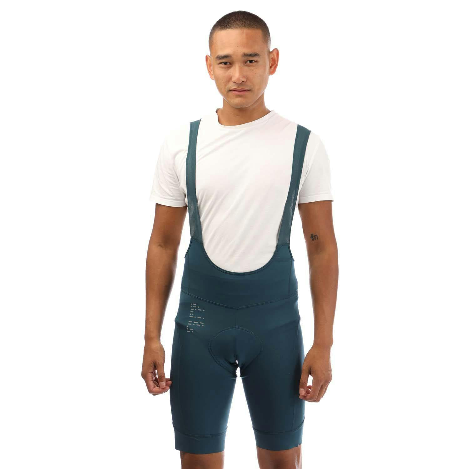 Adidas Men's Green Padded Cycling Bib Shorts - L
