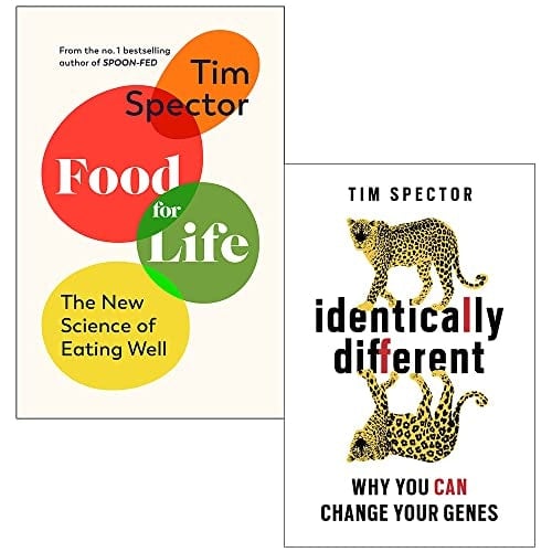 Various Publishers Tim Spector Collection 2 Books Set (Food For Life The New Science Of Eating Well & Identically Different)