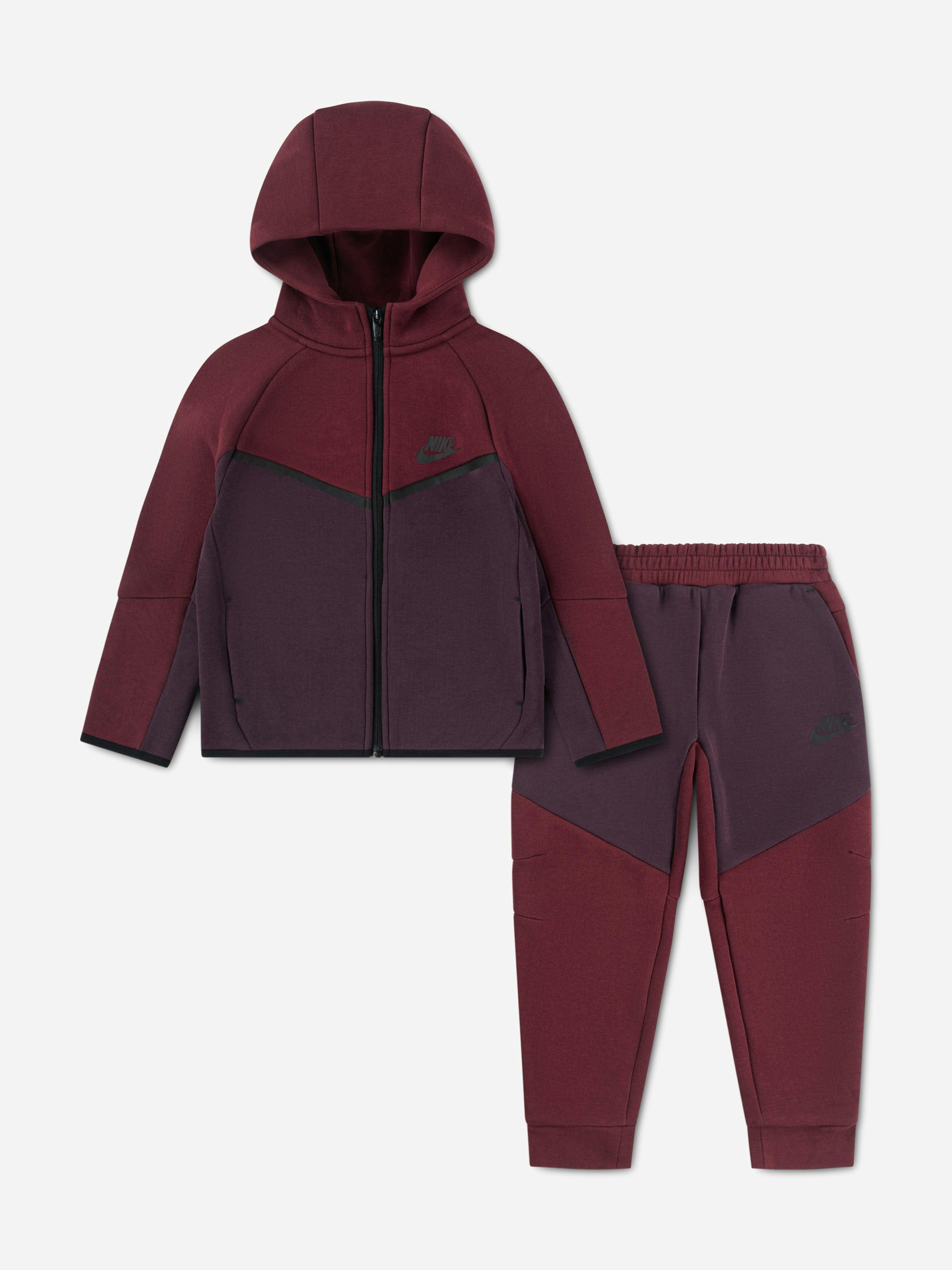 Nike Boys Red Kids Nsw Tech Fleece Tracksuit In - 24 Mths