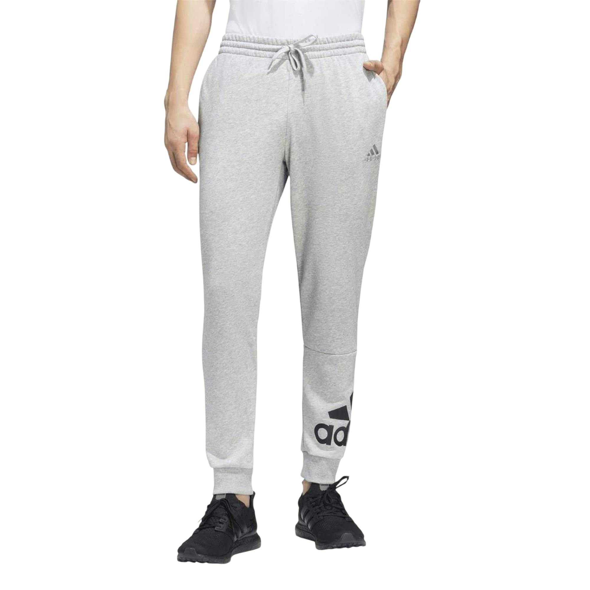Adidas Men's Grey/Black Joggers - Heather/ - Xs R - Heather/ - 70% Cotton/30% Recycled Polyester
