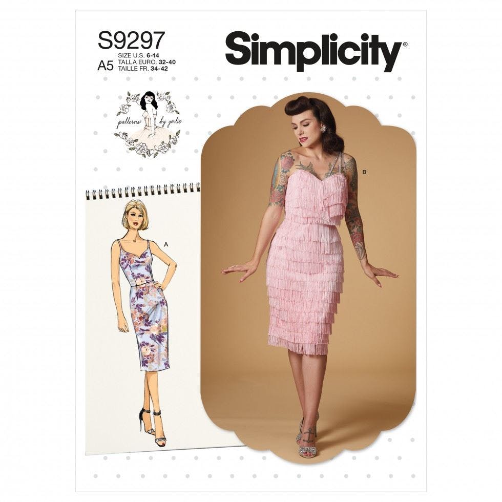 Simplicity Women's Sewing Pattern 9297, Dresses, Vintage Style For A5 (6-8-10-12-14) - Intermediate - E5 (14-16-18-20-22)