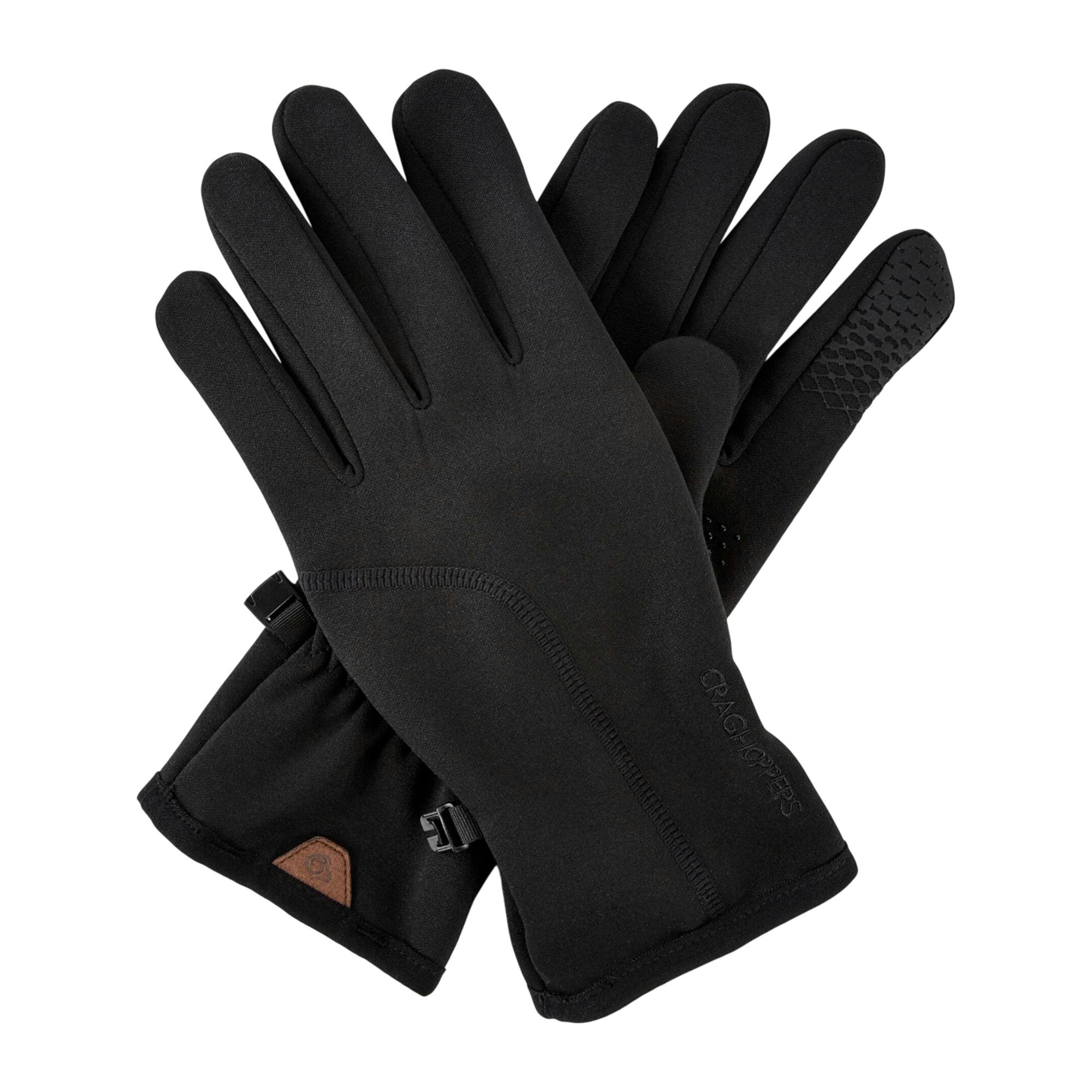 Craghoppers Unisex Black Adult Pro Stretch Gloves - M-L - 92% Polyester/8% Elastane