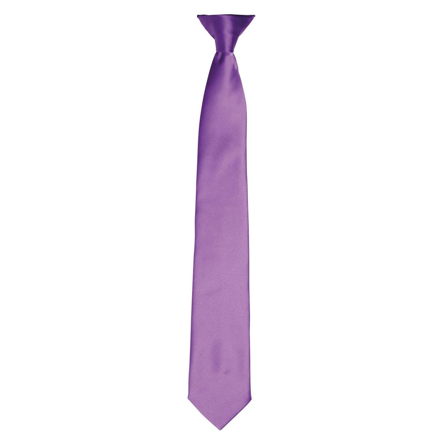 Premier Unisex Adult Satin Tie (Rich Violet) - One Size - Image 3