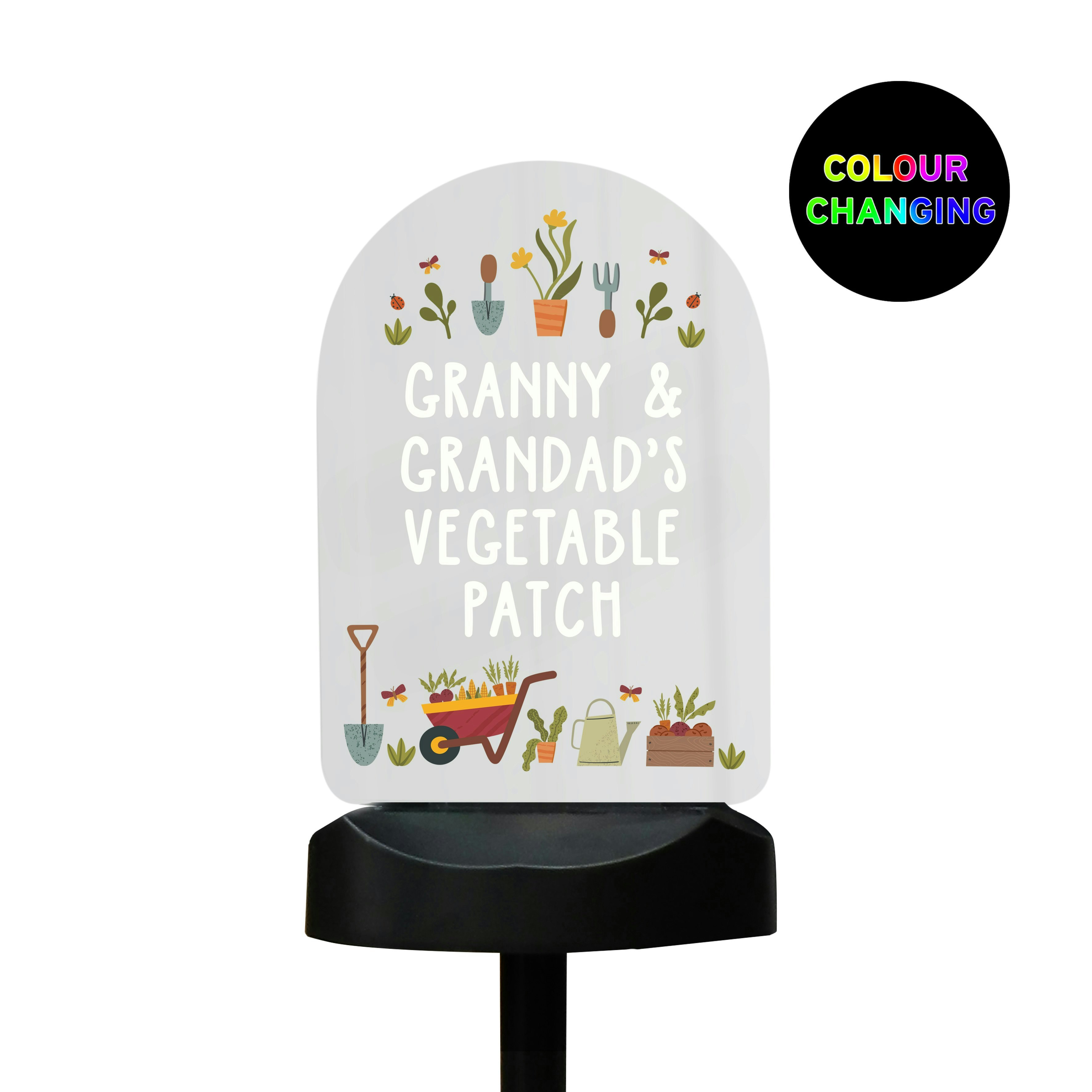 Rackhams Light Personalised Vegetable Patch Outdoor Solar
