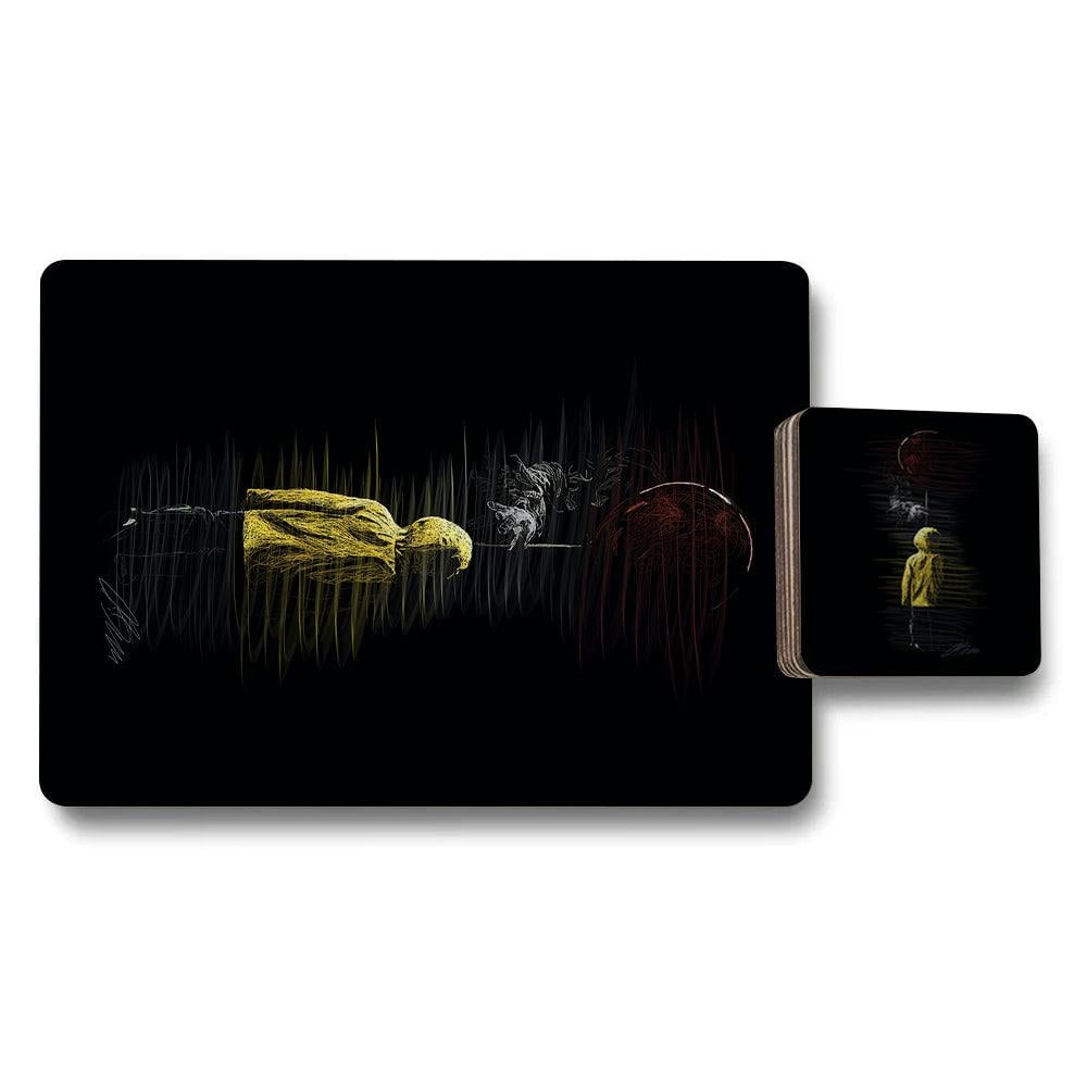 Rackhams Set Of 12 Placemats And Coasters With Designer Artwork On Wood