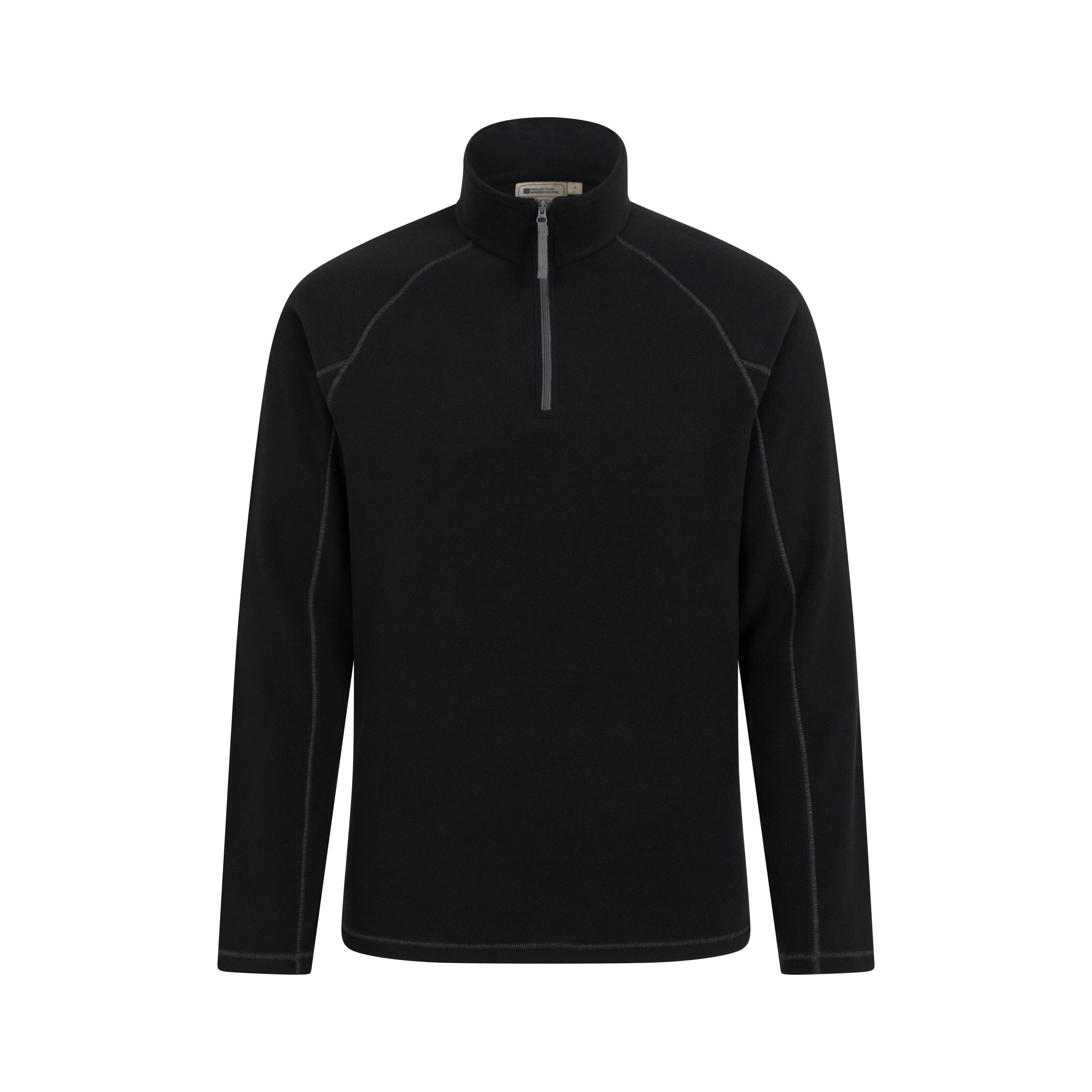 Mountain Warehouse Men's Black Ashbourne Ii Half Zip Fleece Top - 4XL