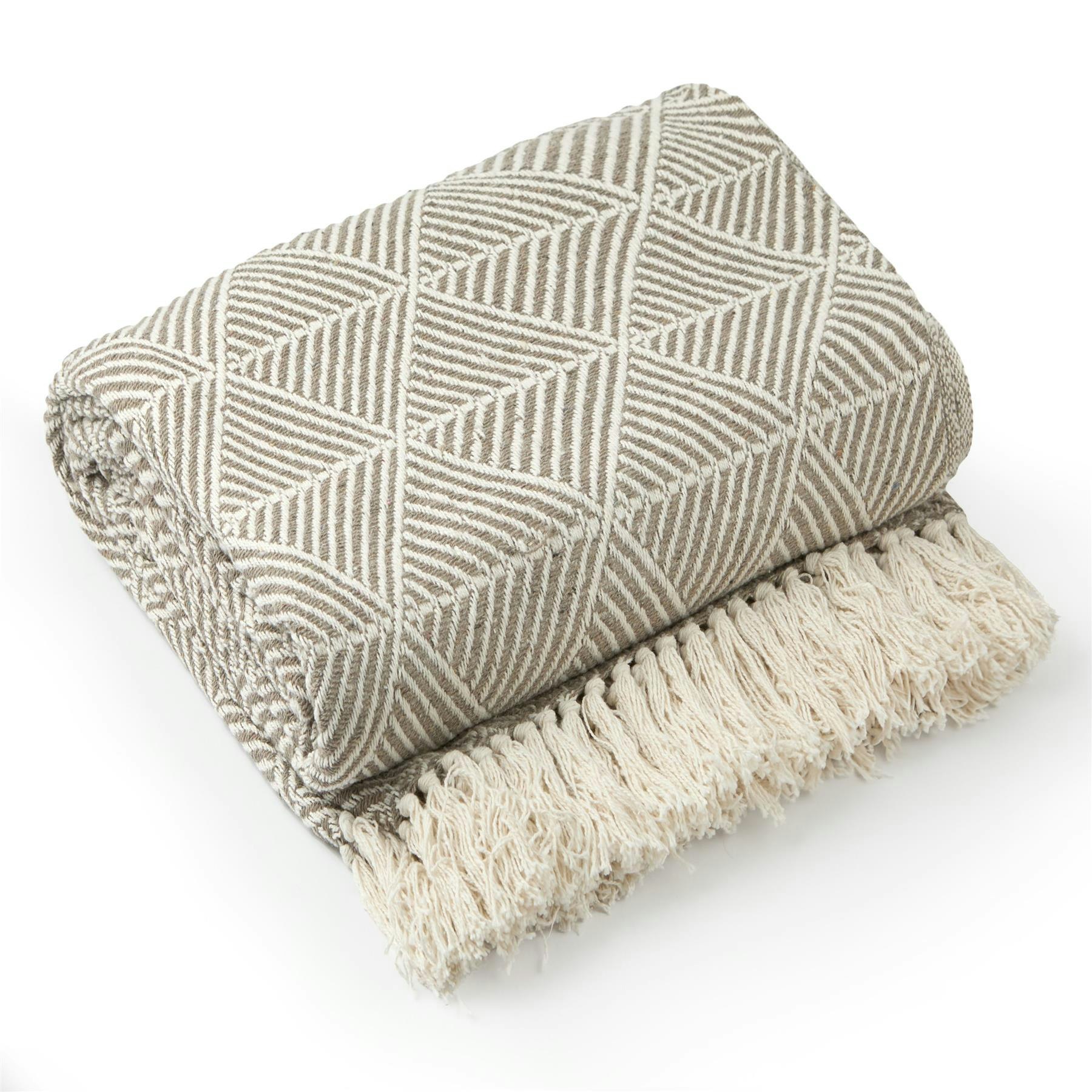 Emma Barclay Zahra Natural Blanket/Throw - Natural - 130X150cm