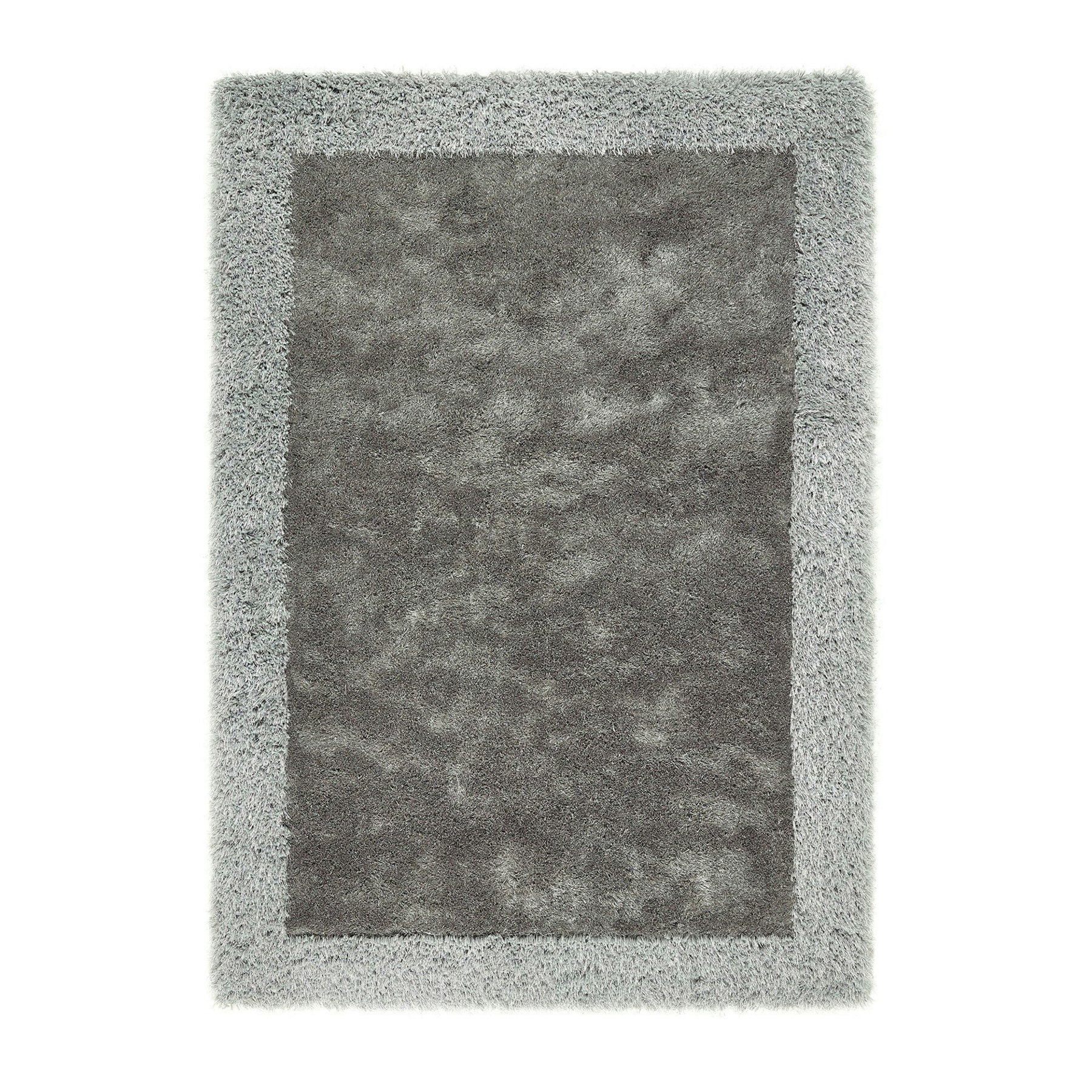 Rackhams Silver S Shimmer Shaggy Border - 160X230