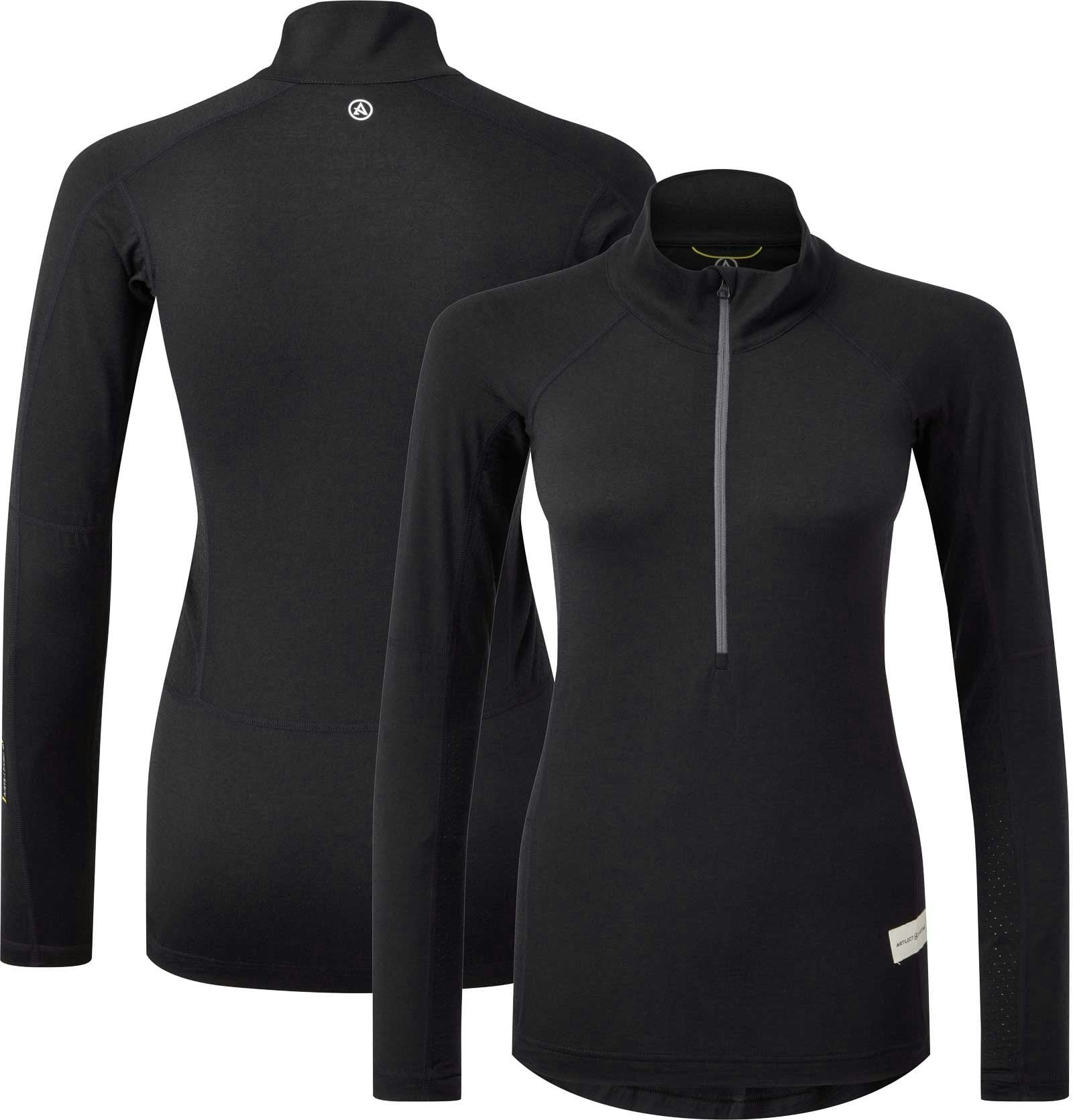 Artilect Women's Black Flatiron 185 Long Sleeve ½ Zip Base Layer {Art-2212113} - Large