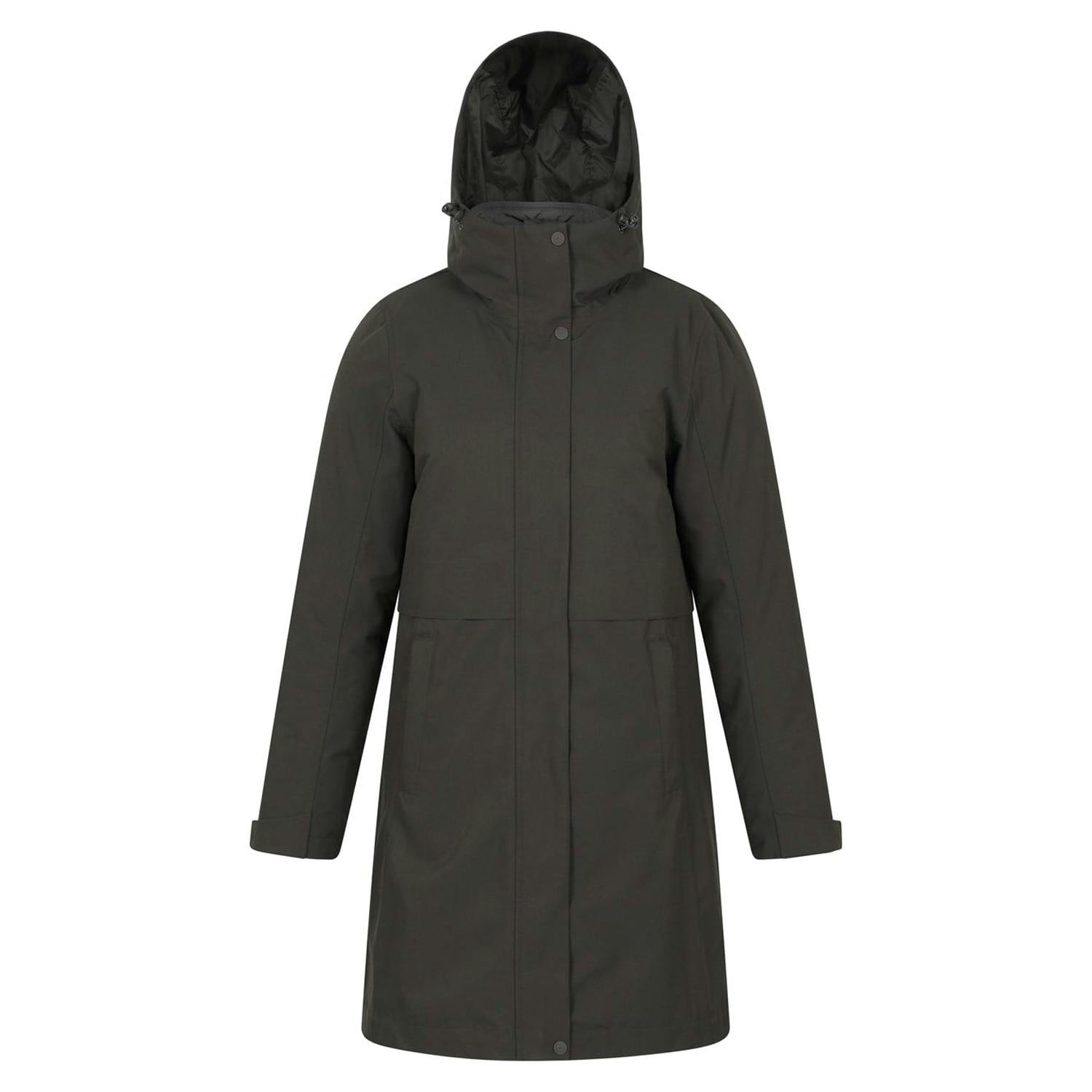 Mountain Warehouse Women's Green Luna 3 In 1 Long Waterproof Jacket - Khaki - 20 Uk - Khaki - 100% Mixed