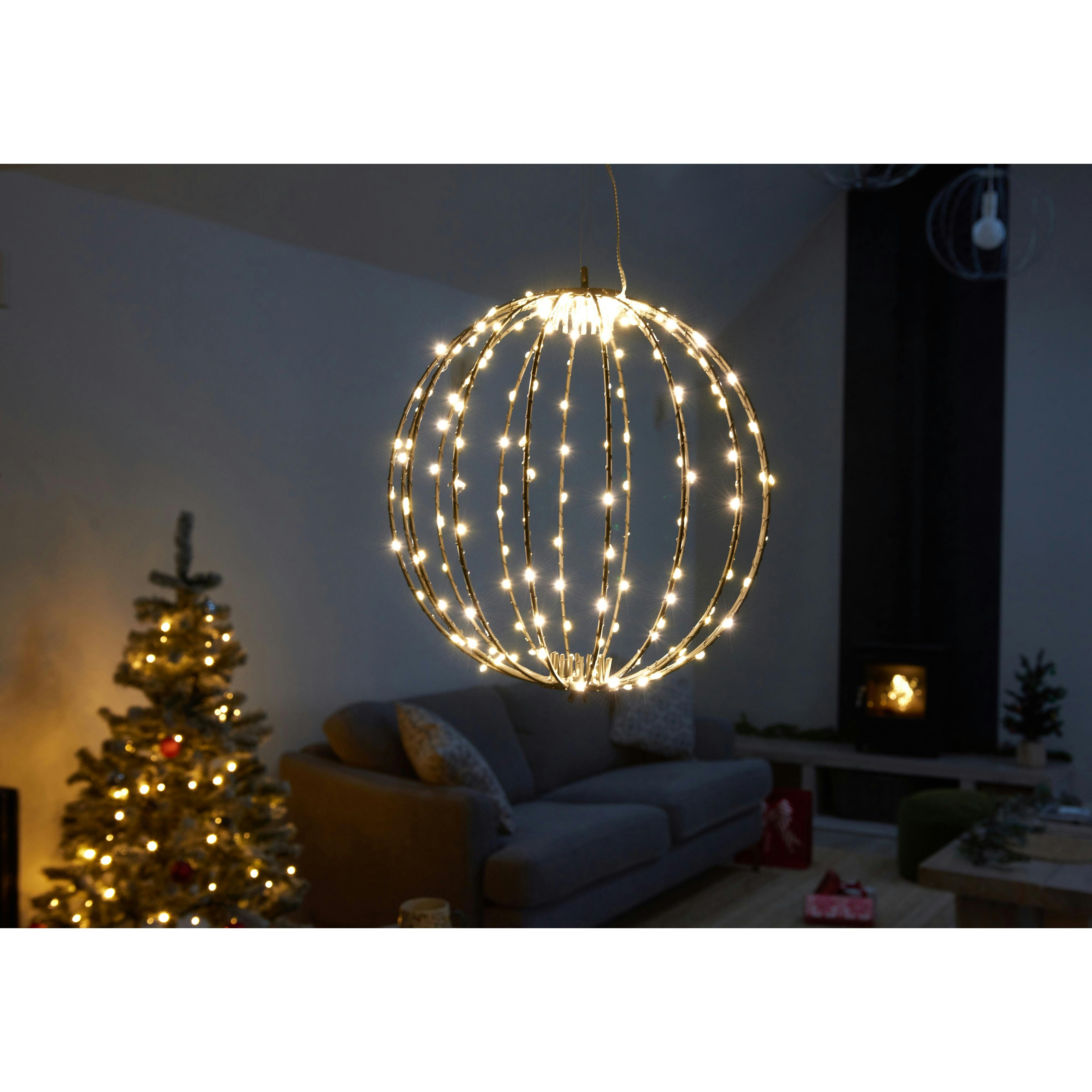 Mysmartbuy Unisex Multicolor 190 Led Twinkling Wire Orb Light Warm White 30Cm - Image 3