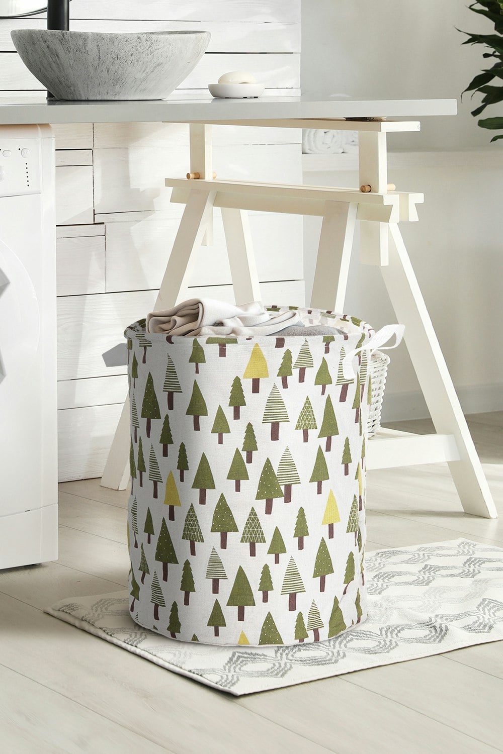 Rackhams Bathroom Household Collapsible Laundry Hampers Dirty Laundry Hampers With Handles - Multi