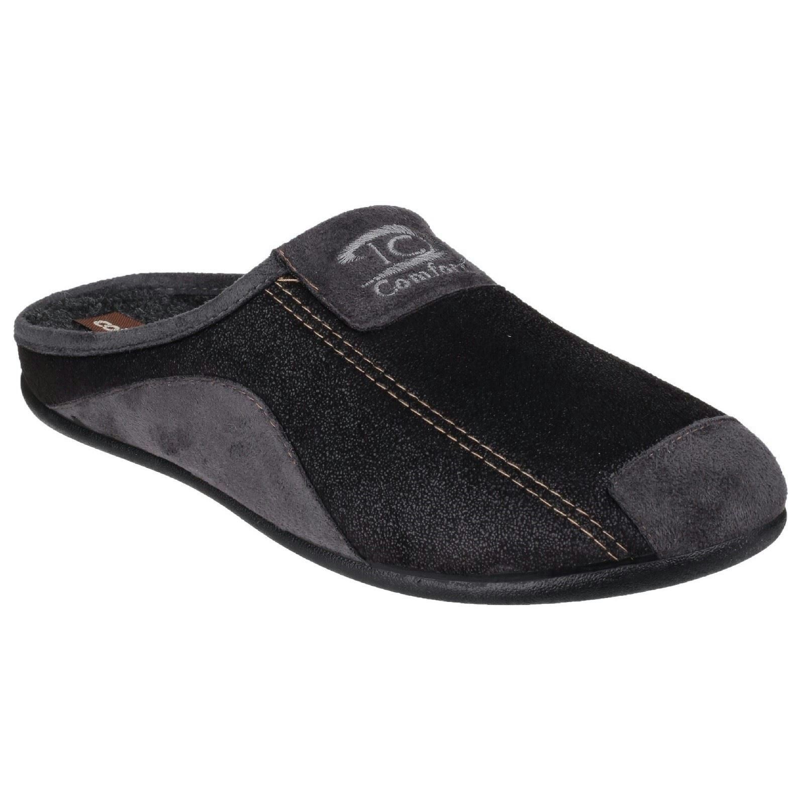 Cotswold Men's Black Westwell Slippers In - Size 6.5