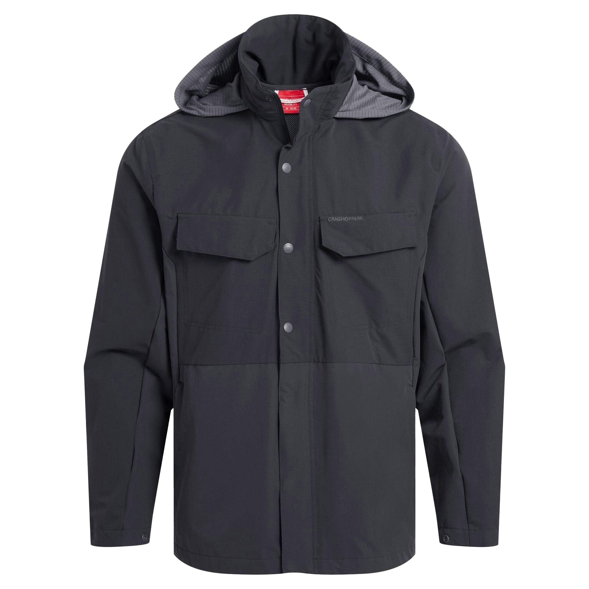 Craghoppers Men's Dark Younes Nosilife Jacket - Iron - S - Iron - 55% Recycled Nylon Polyamide/40% Nylon Polyamide/5% Elastane