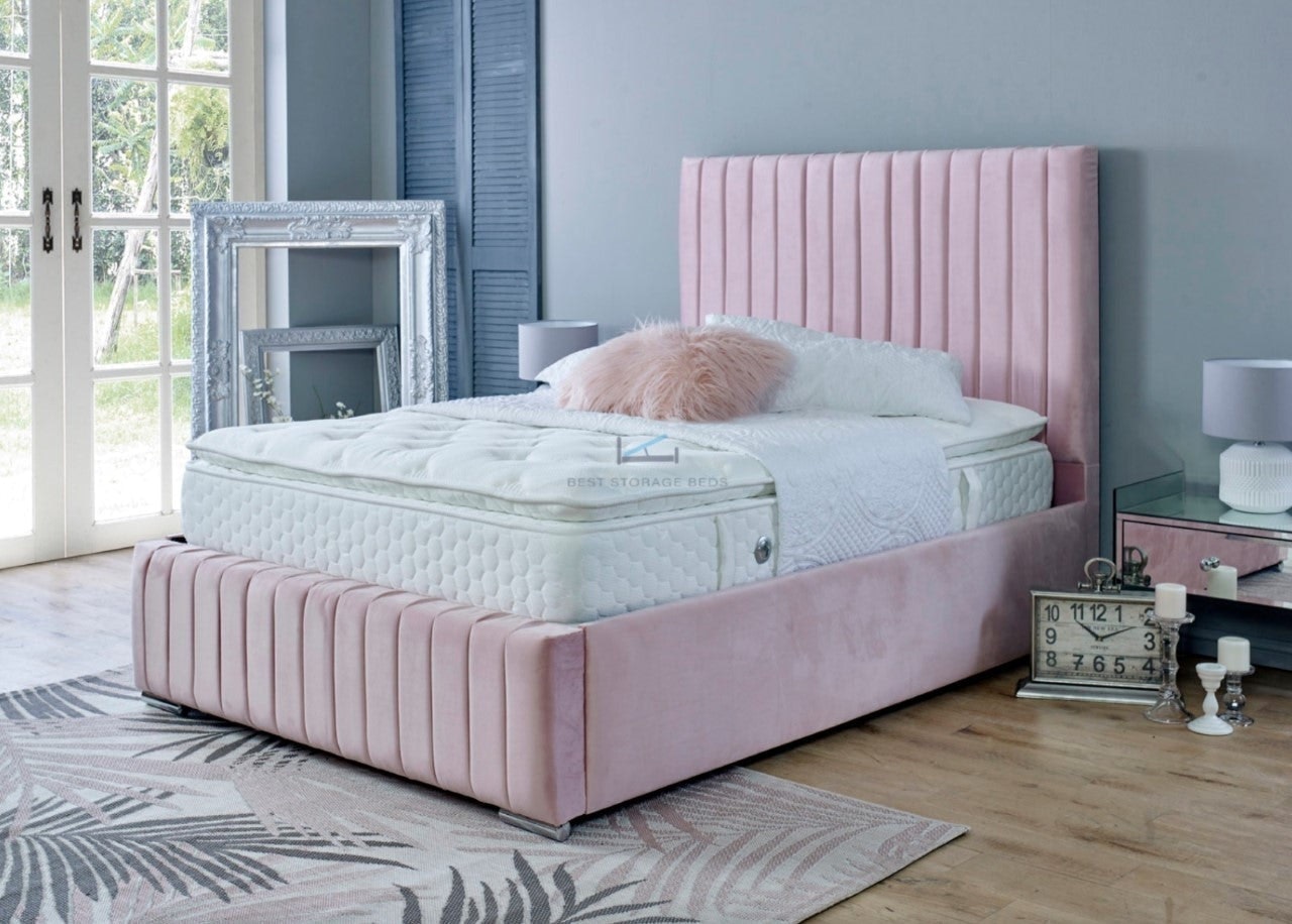 Ds Living Pink Savoy Bed - Double - 4Ft6