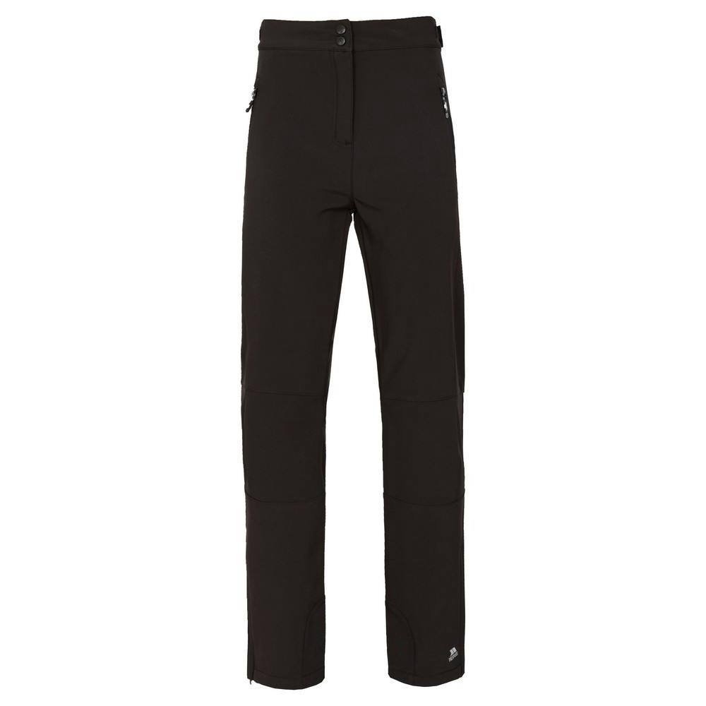 Trespass Women's Black Squidge Ii Water Resistant Hiking Trousers - Xxl/Sl - 94% Polyester/6% Elastane