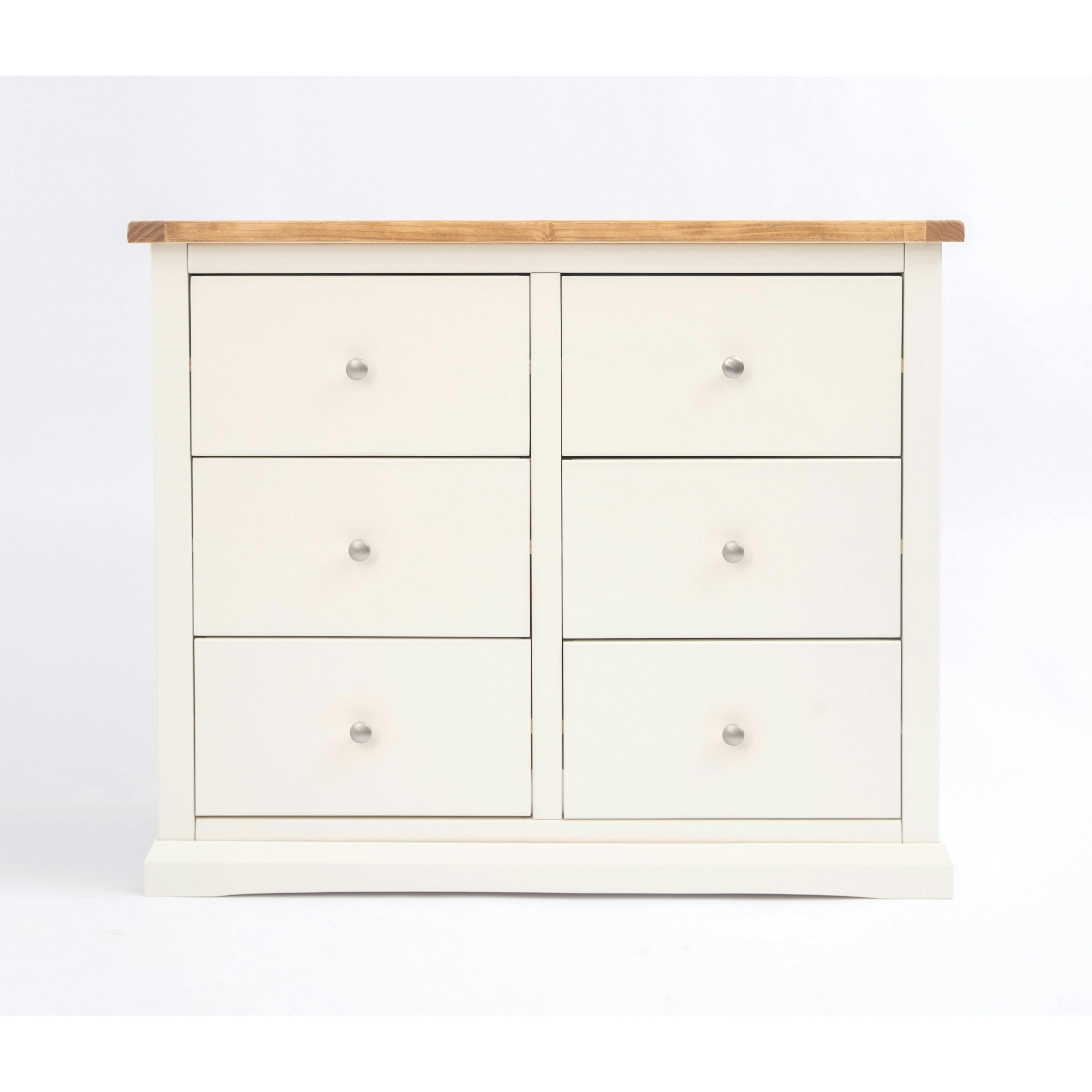 Rackhams White Castelli 6 Drawer Chest Of Drawers Chrome Knob - Off