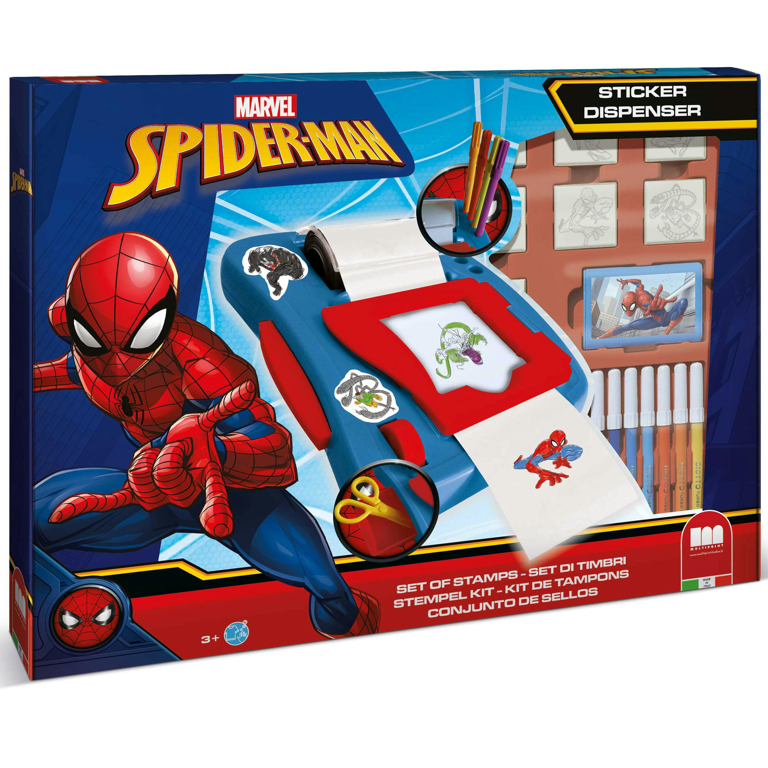 Multiprint Blue Spider-Man Sticker Machine By – Kids Craft & Stationery Set - 1