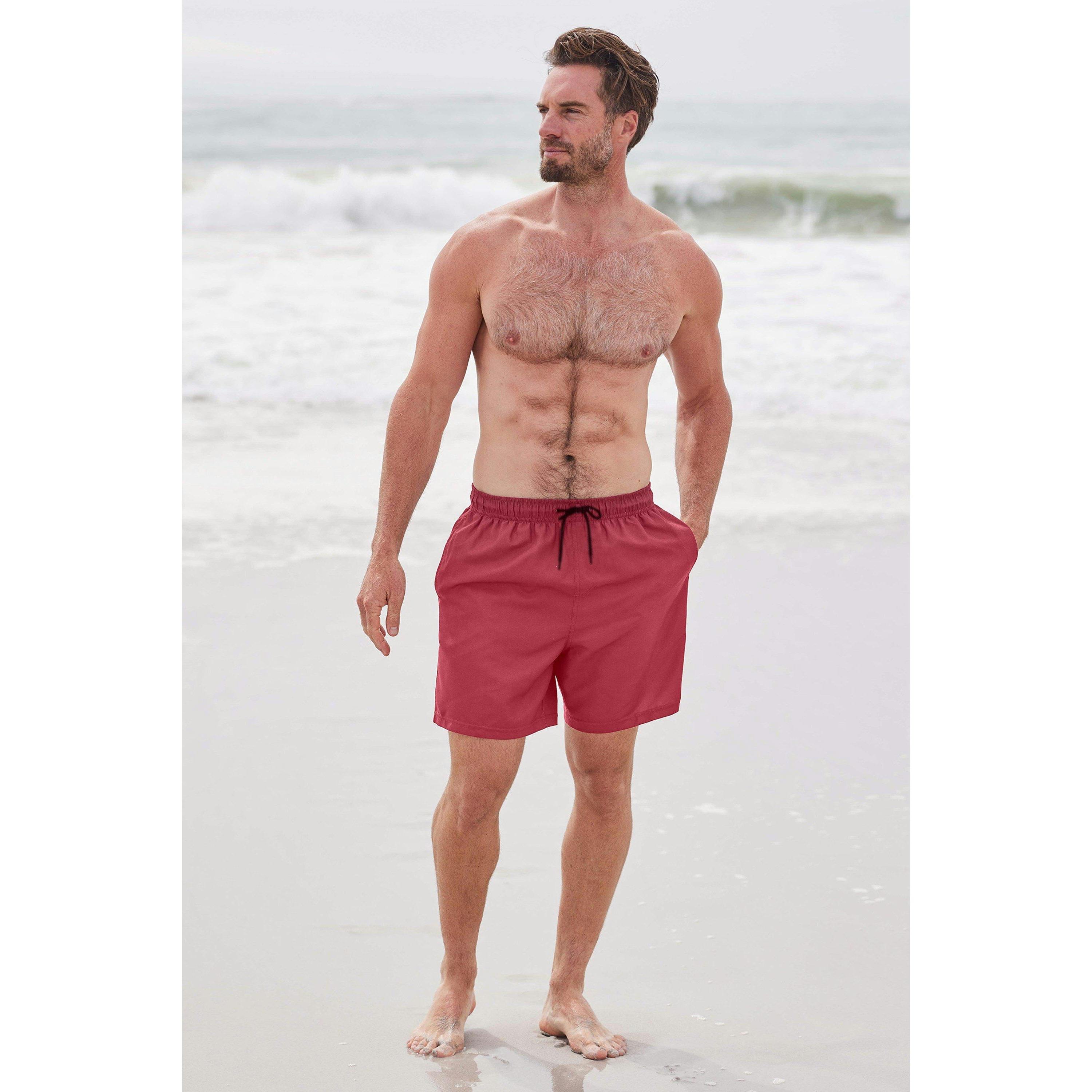 Mountain Warehouse Men's Dark/Burgundy Aruba Swim Shorts - Xxs - 100% Mixed