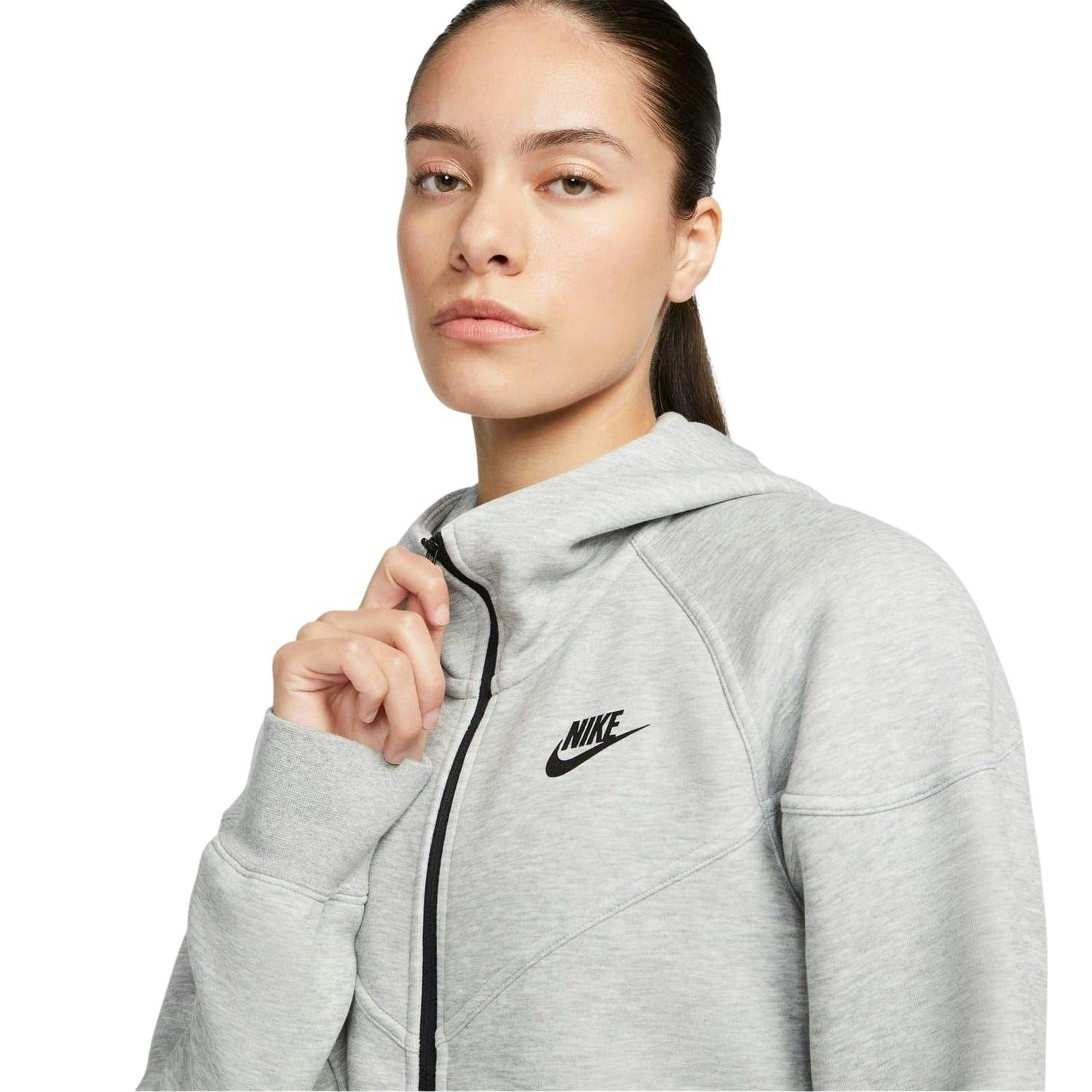 Nike Women's Grey / Windrunner Tech Fleece Full Zip Hoodie - Xs - 100% Mixed