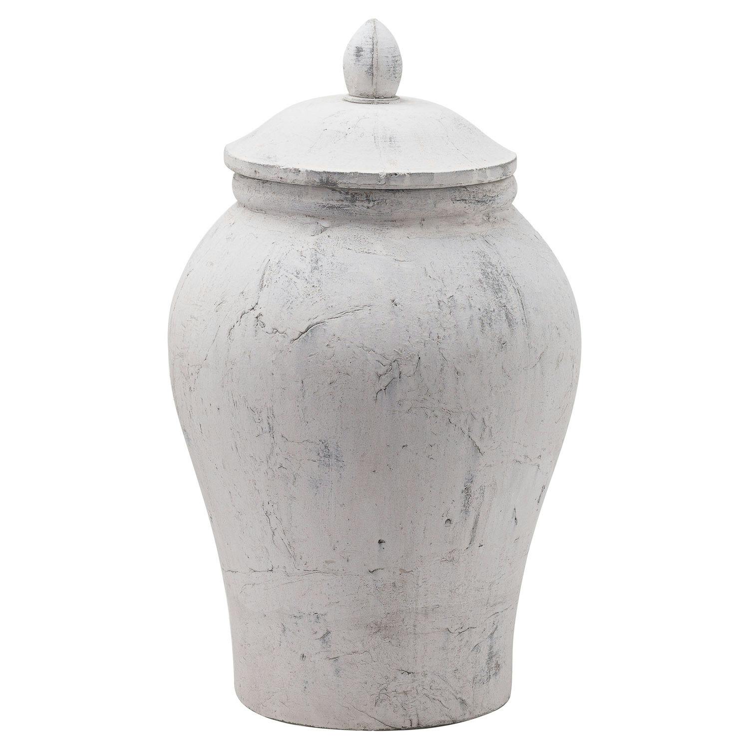 Hill Interiors Bloomville Ginger Jar - Stone - One Size - Stone - 100% Mixed