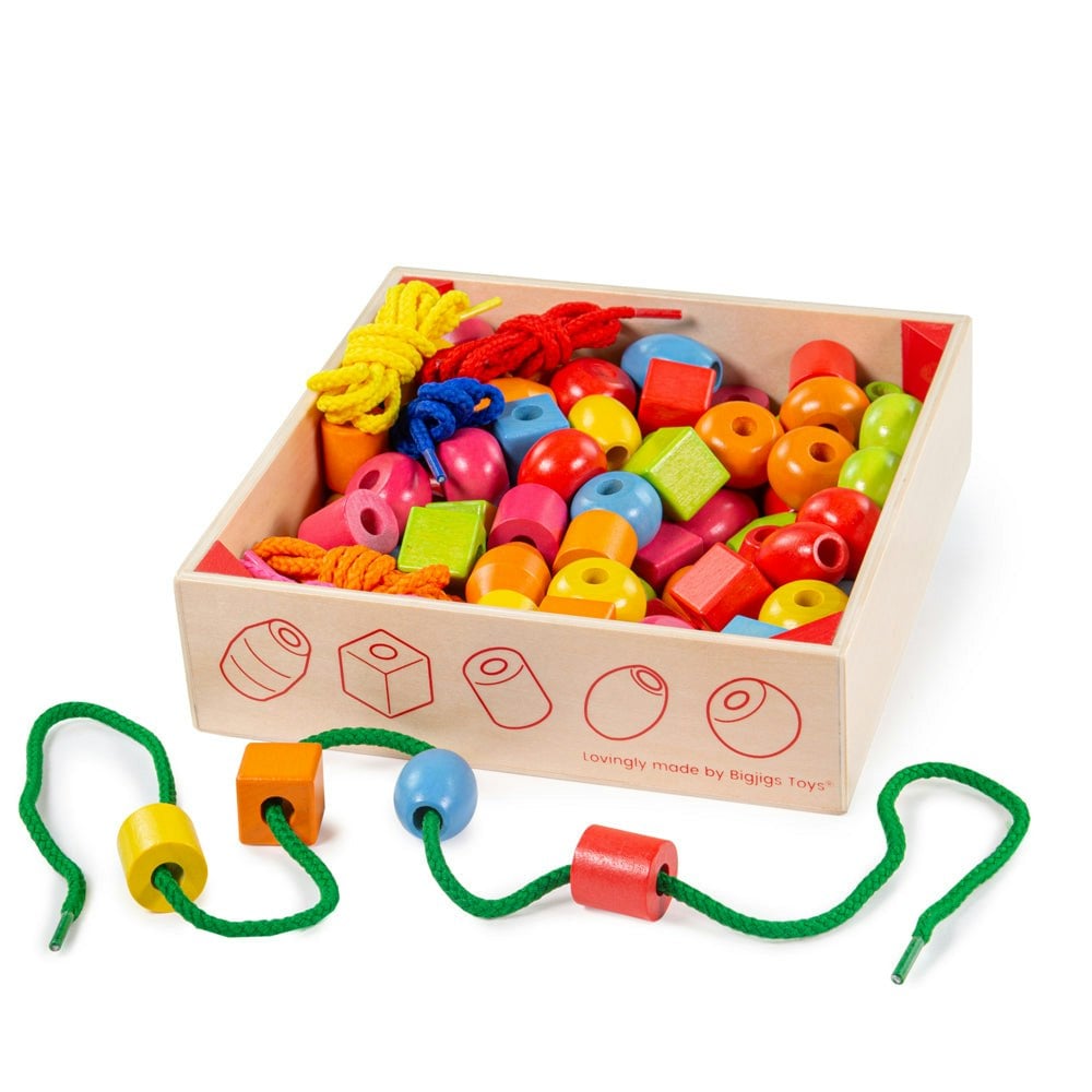 Bigjigs Toys Crate Of Lacing Beads