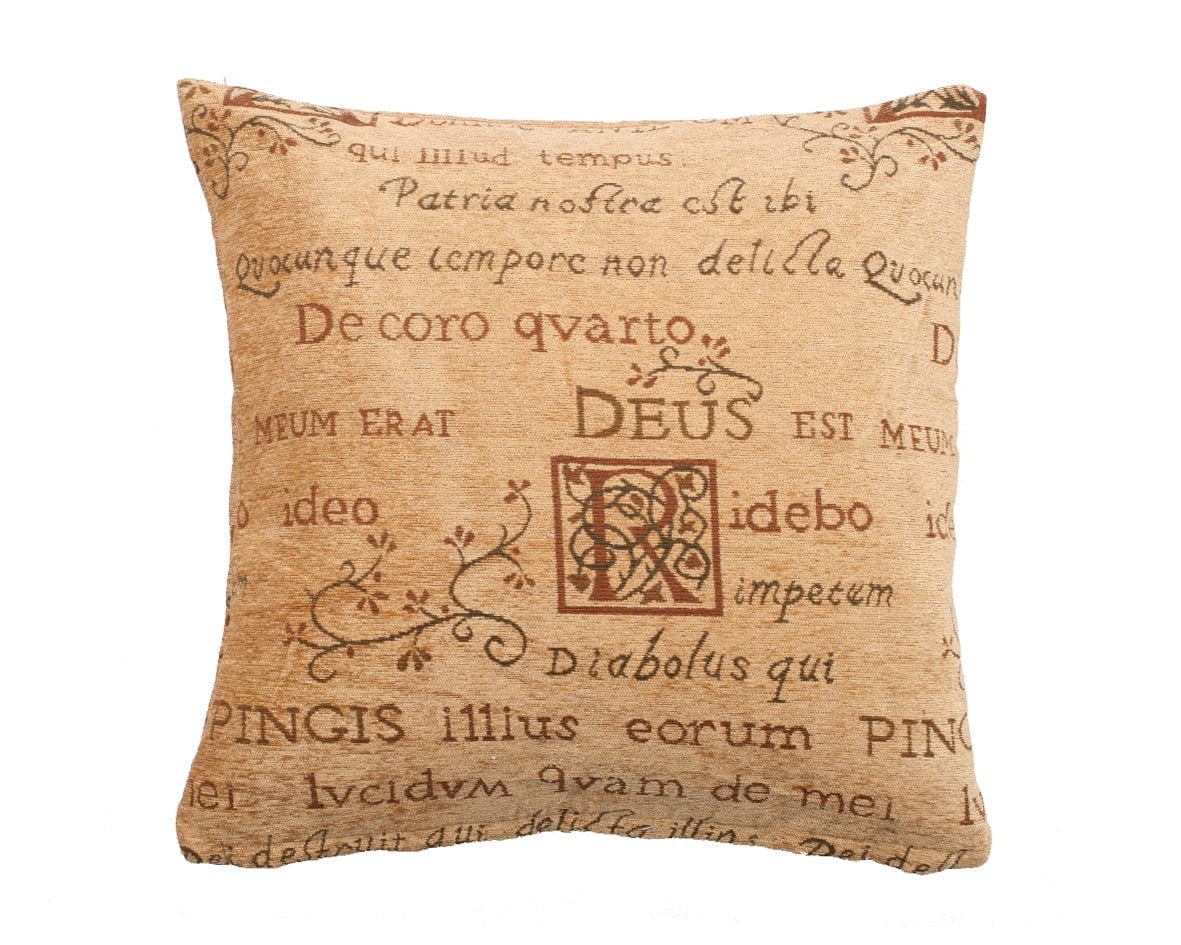 Intimates Cream Luxury Chenille Jacquard Cushion - 56Cm X 56Cm Size 56 X 56Cm