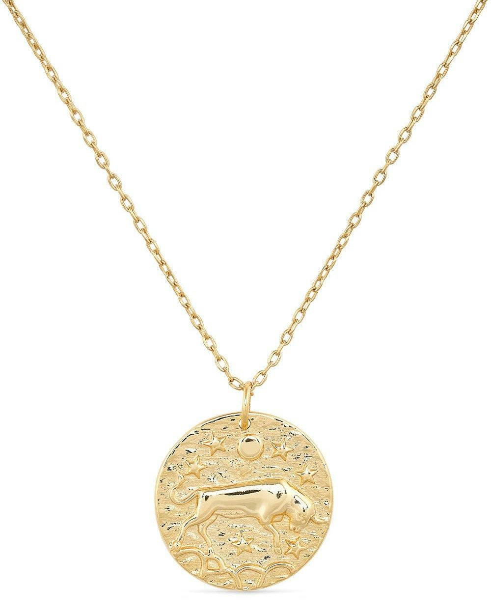 Elk & Bloom Gold 14K Bull Coin Necklace - Pendant Only - Yes Please