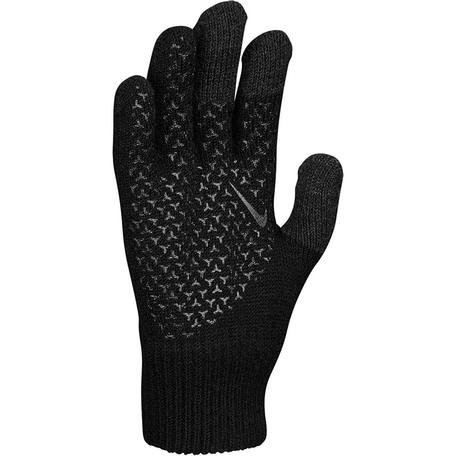 Nike Men's Black Knitted Twisted Grip Gloves - L-Xl
