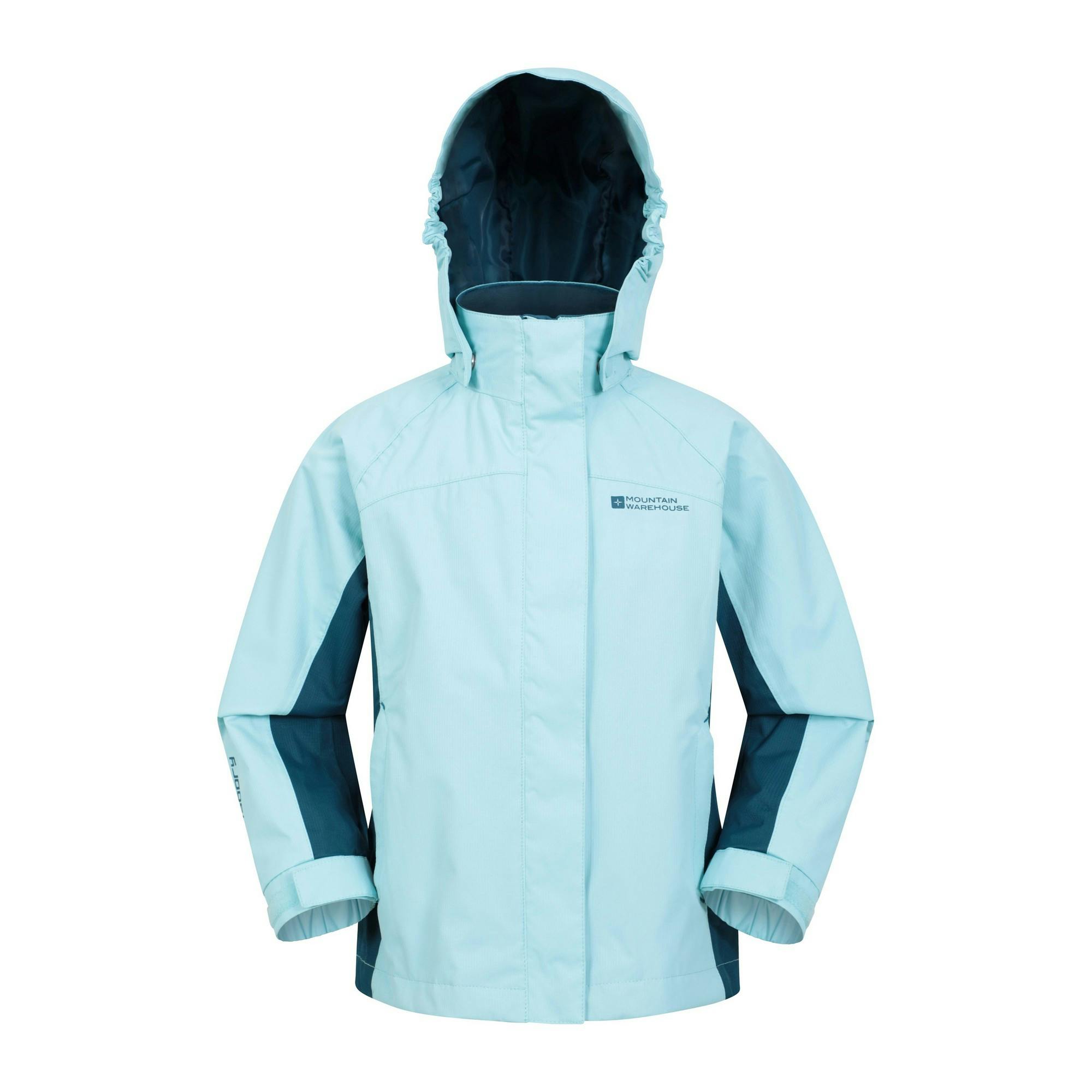 Mountain Warehouse Turquoise Childrens/Kids Shelly Waterproof Jacket - 5-6 Years - 100% Polyester
