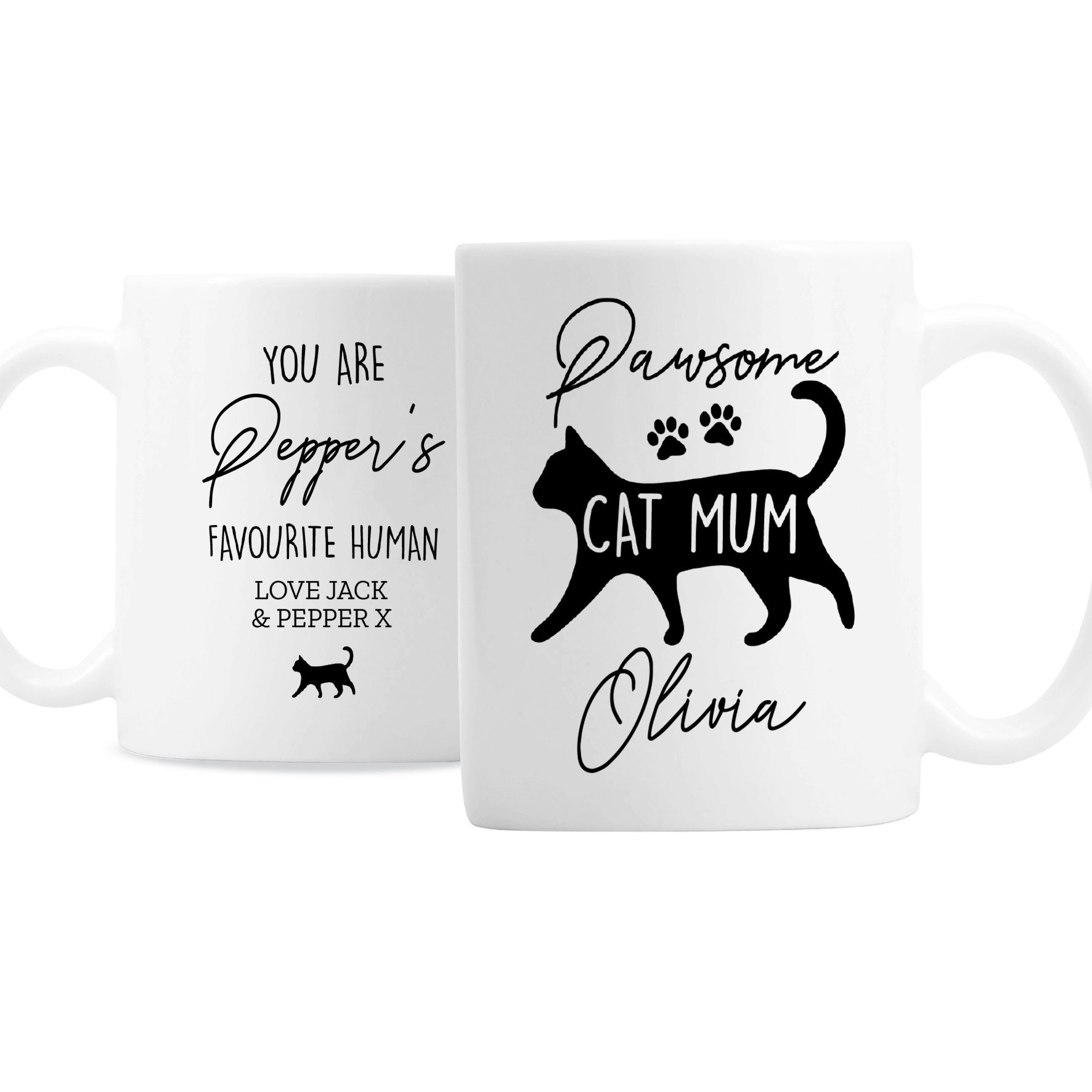 Rackhams Personalised Pawsome Cat Mum Mug