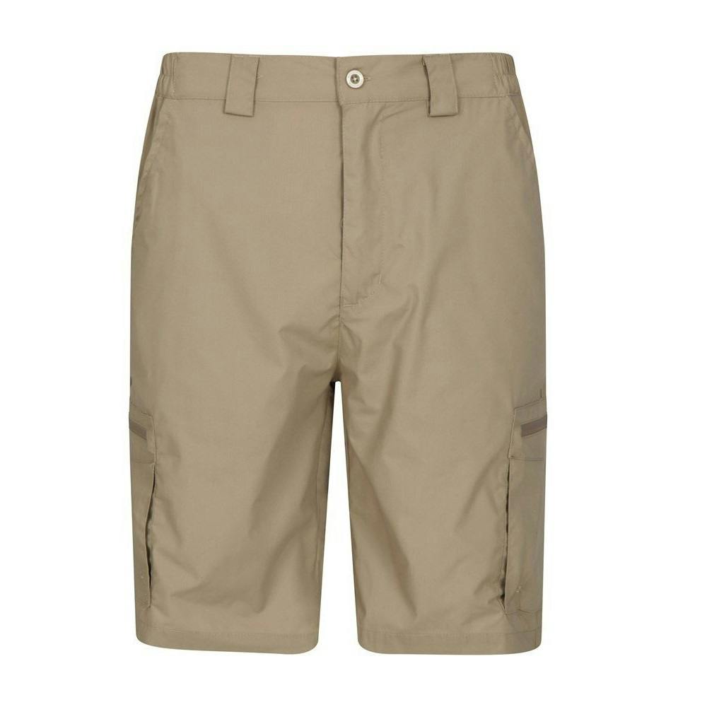 Mountain Warehouse Men's Beige Trek Cargo Shorts - 28R - 65% Polyester/35% Cotton