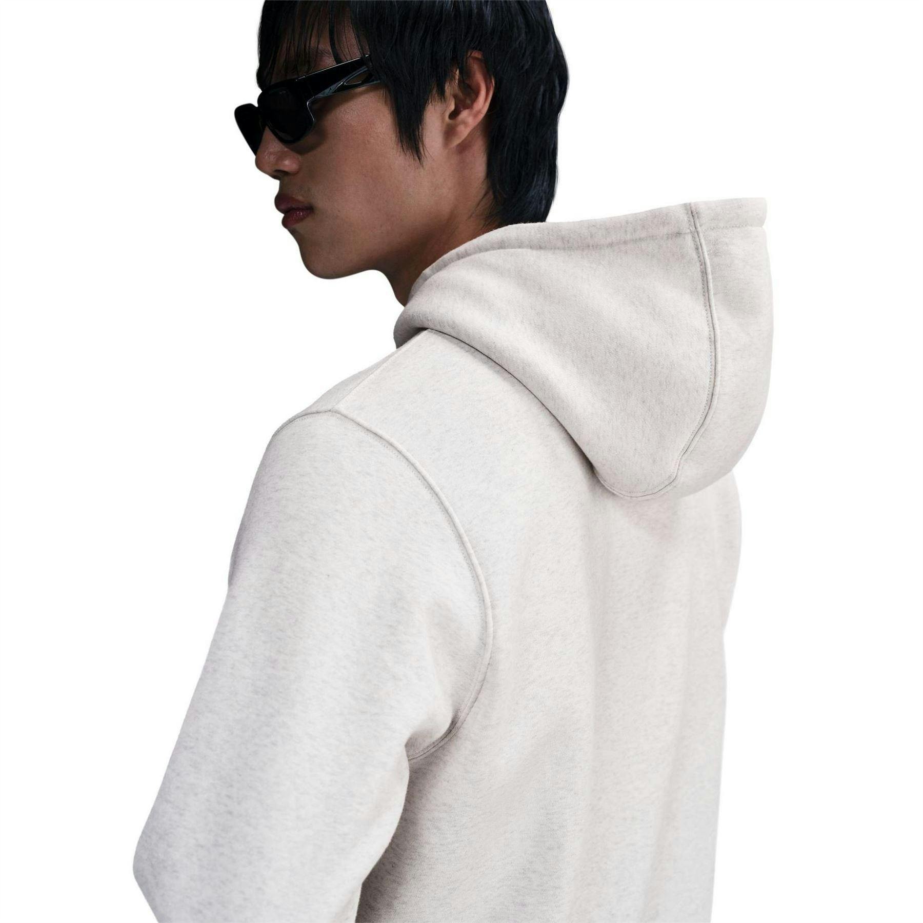 Nike Men's Club Fleece Pullover Hoodie - Birch - S - Birch - 100% Mixed