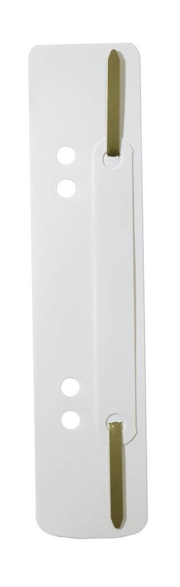 Rackhams White Flexi Punched Filing Strip Binding Clip Bar Tab | 250 Pack |