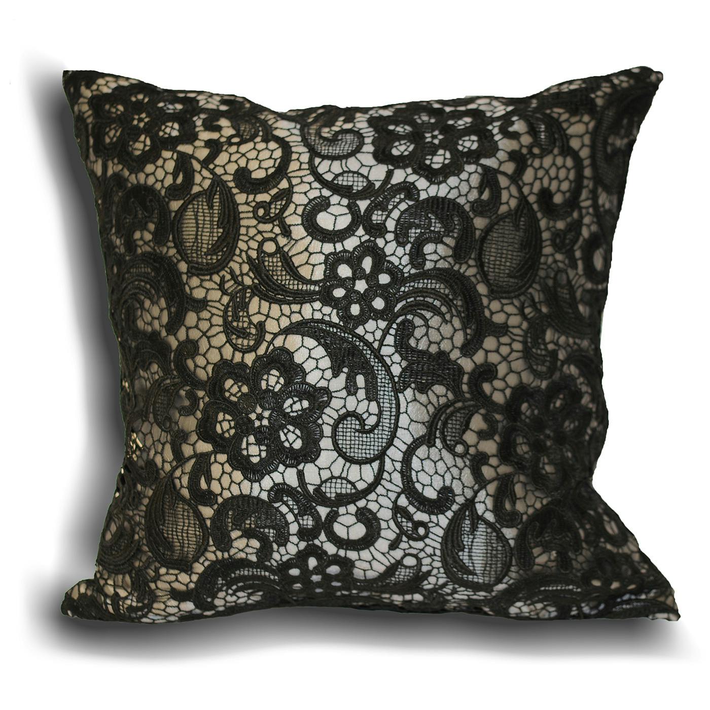 Riva Home Silver Macrame Cushion Cover - 45X45cm - 100% Polyester